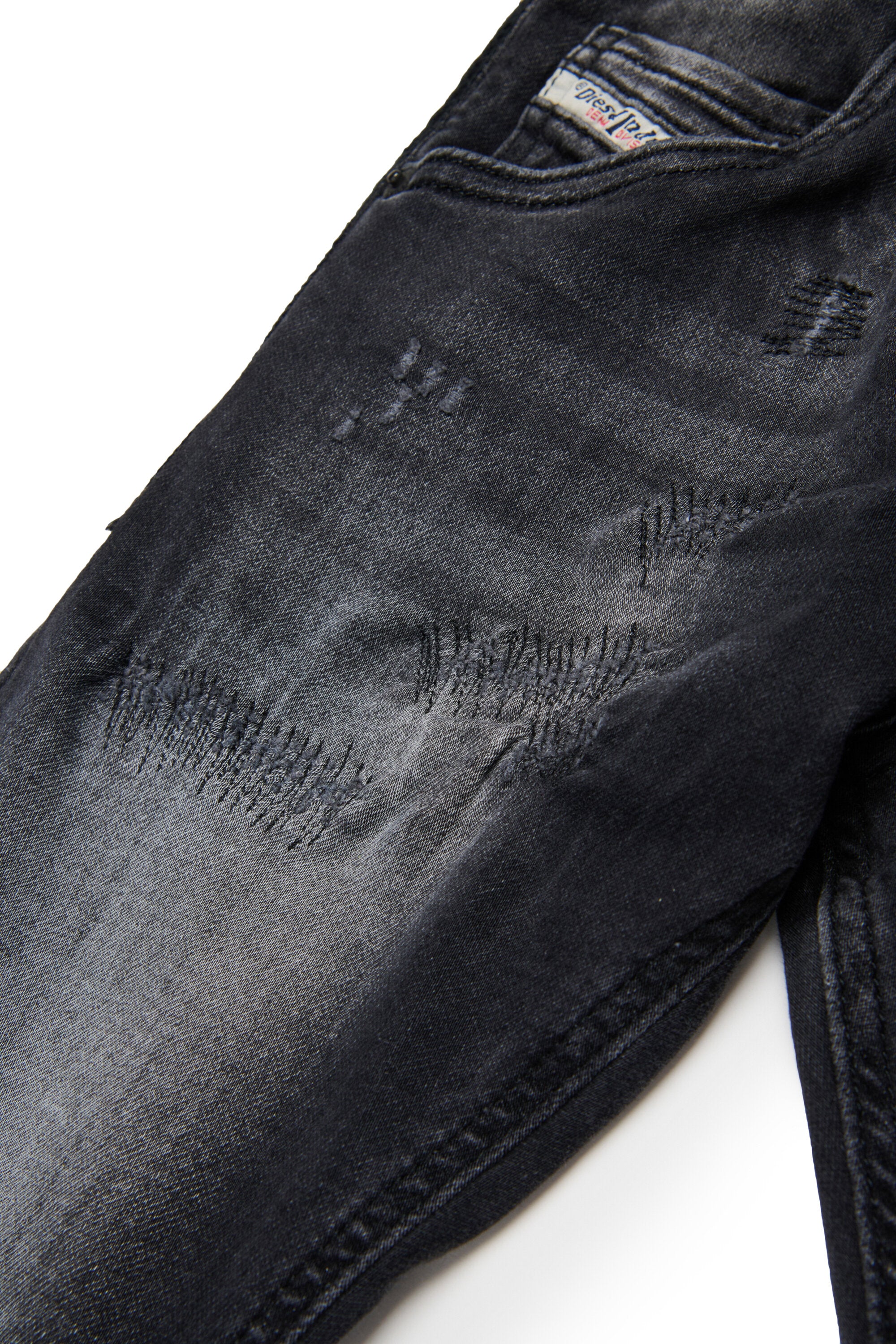 JoggJeans® regular negro con abrasiones - Krooley