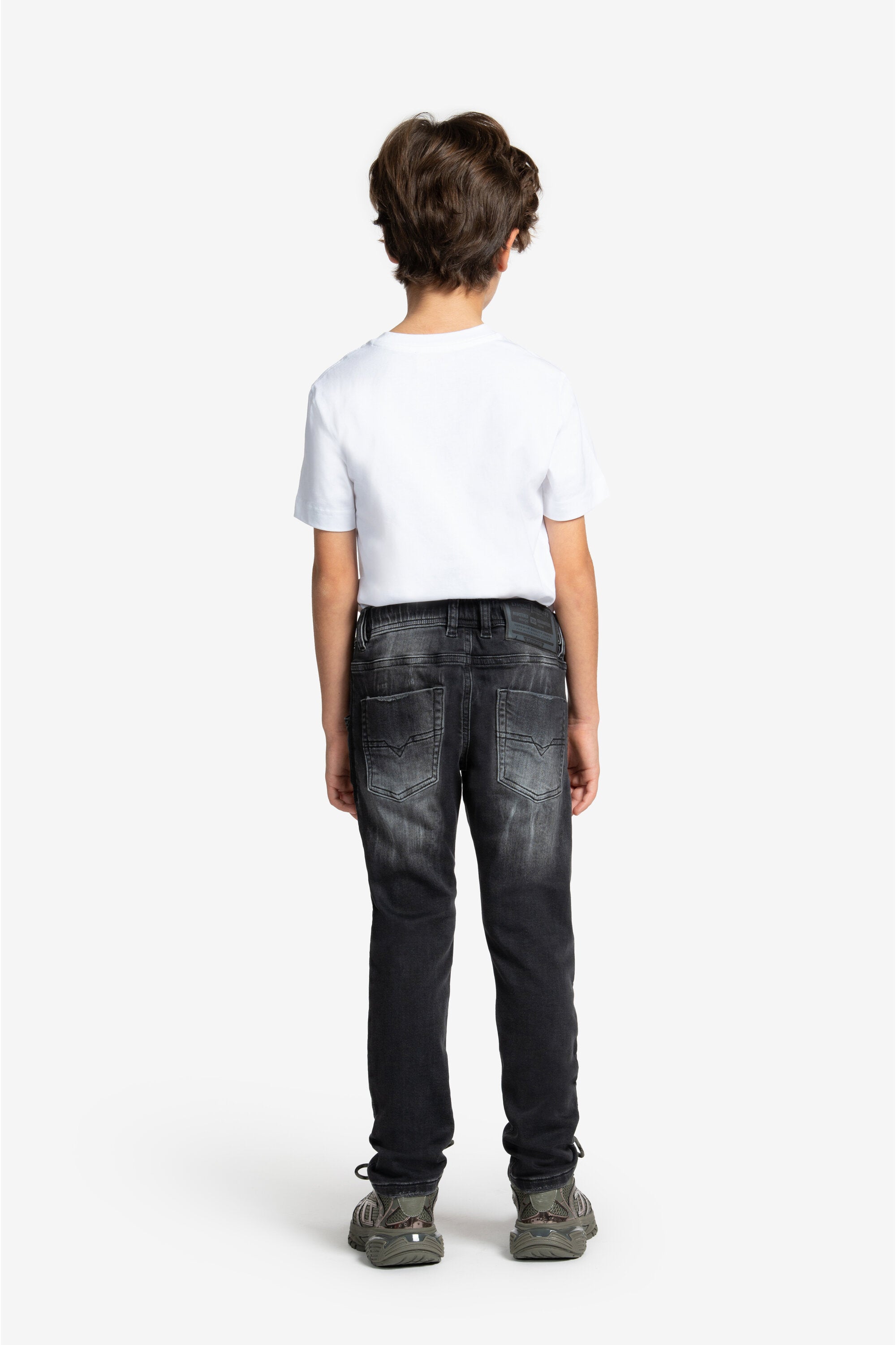 JoggJeans® regular negro con abrasiones - Krooley