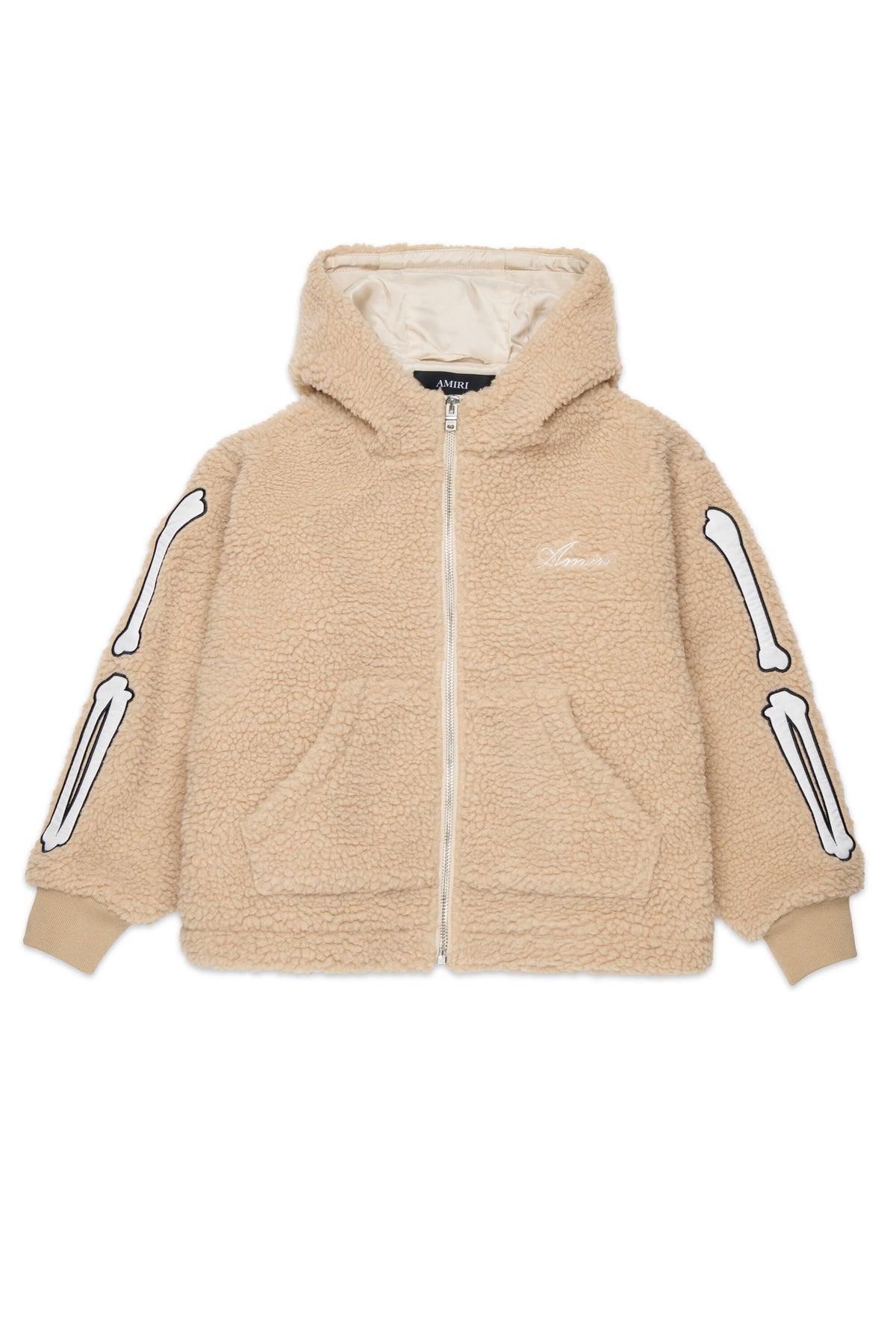 Chaqueta teddy con detalles de huesos