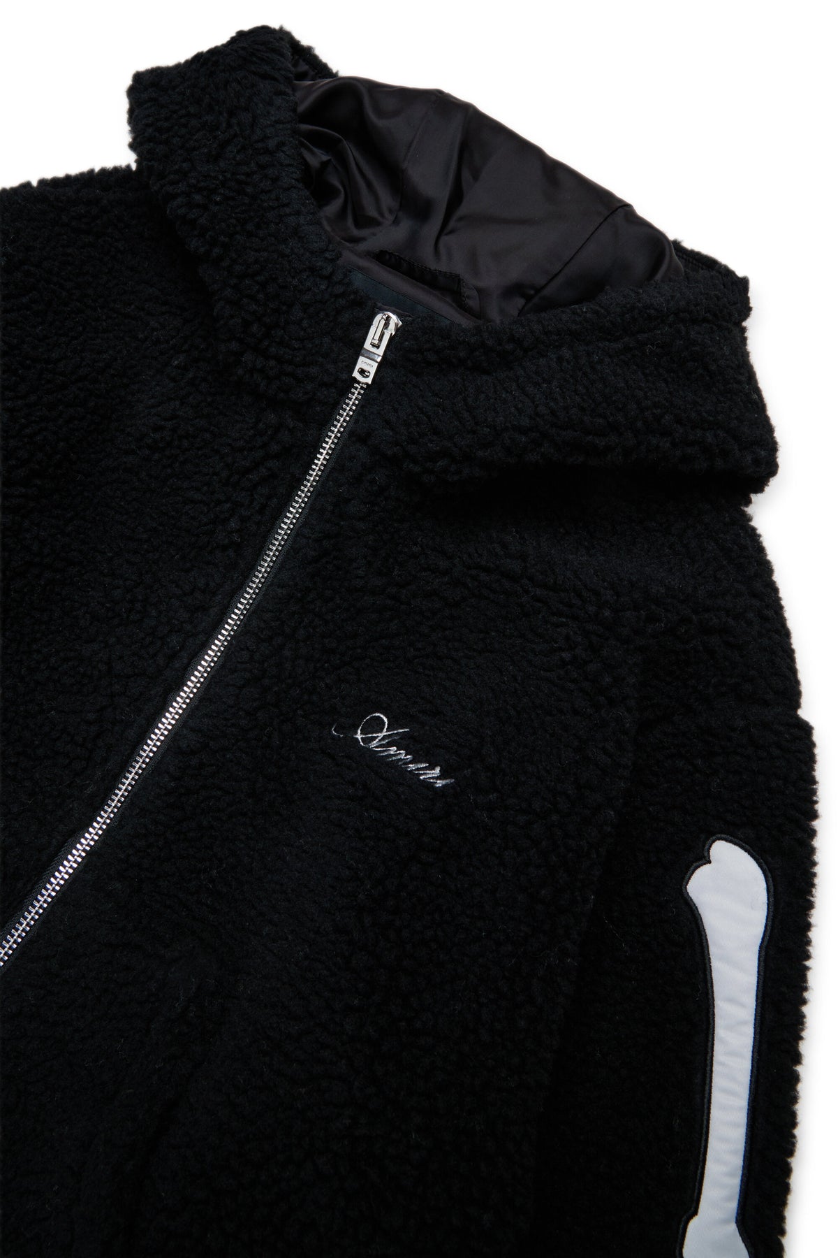 Teddy jacket with bone details