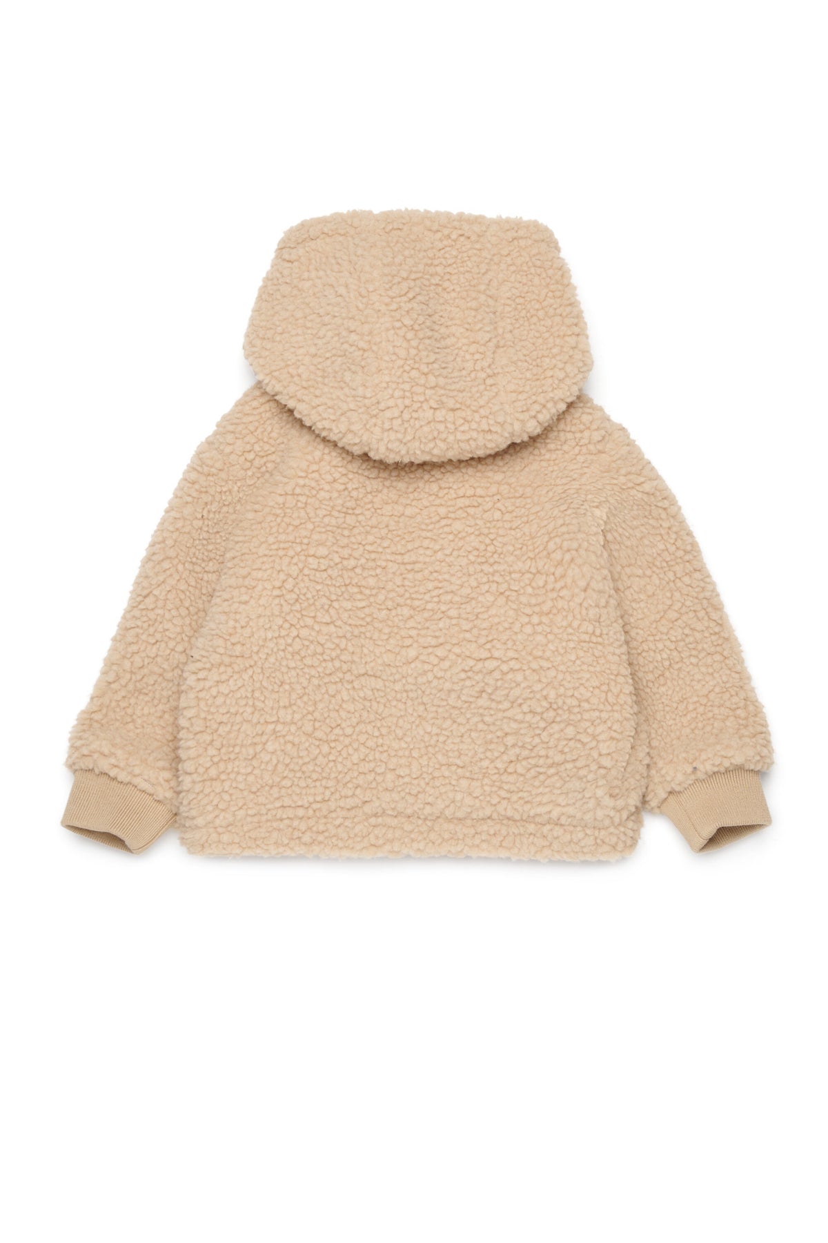 Teddy jacket with logo and bone details