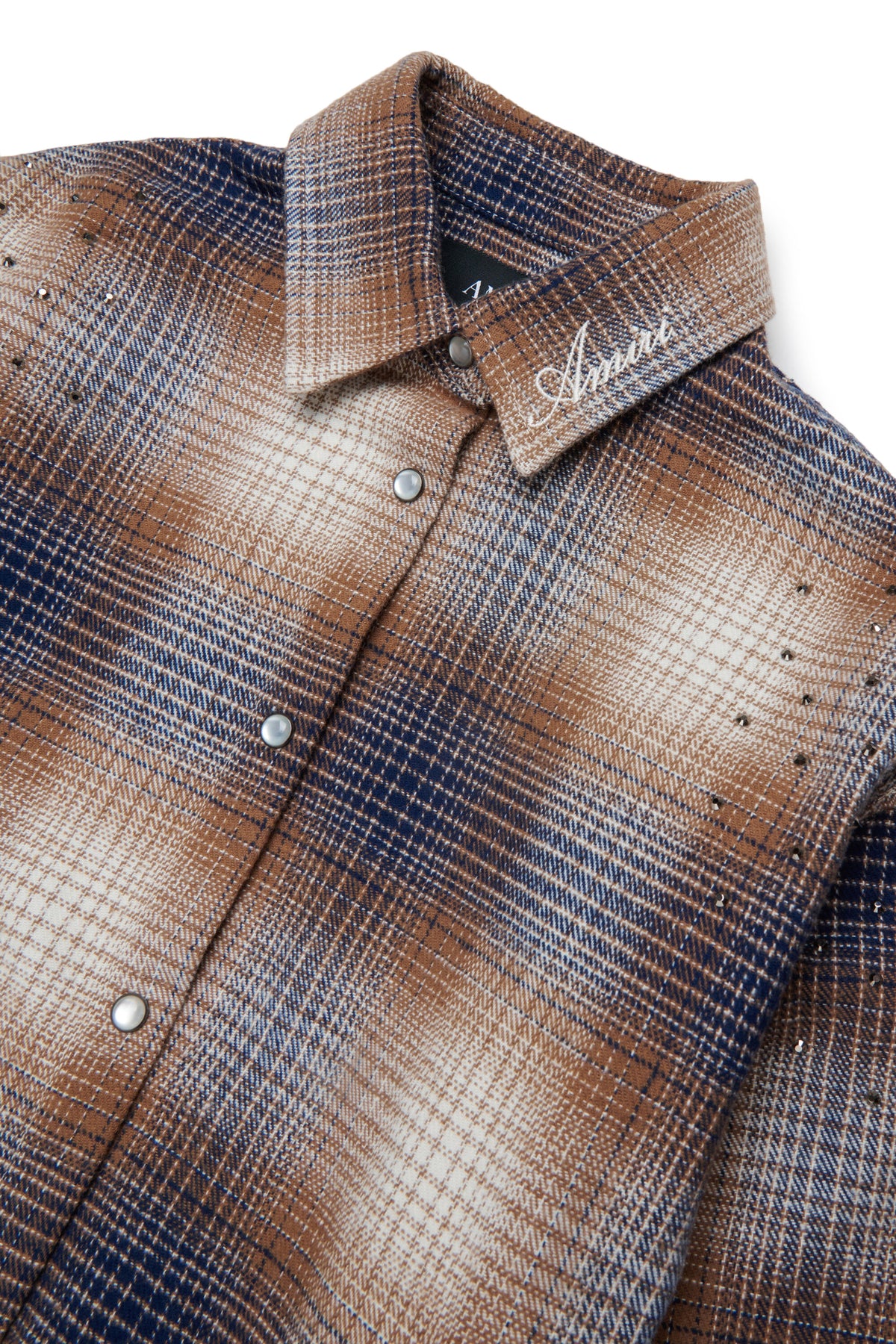 Checked shirt with logo