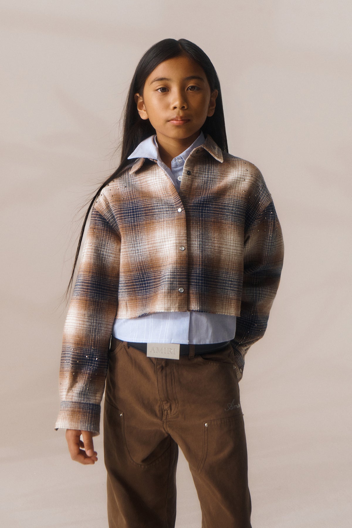 Camisa de cuadros con logo