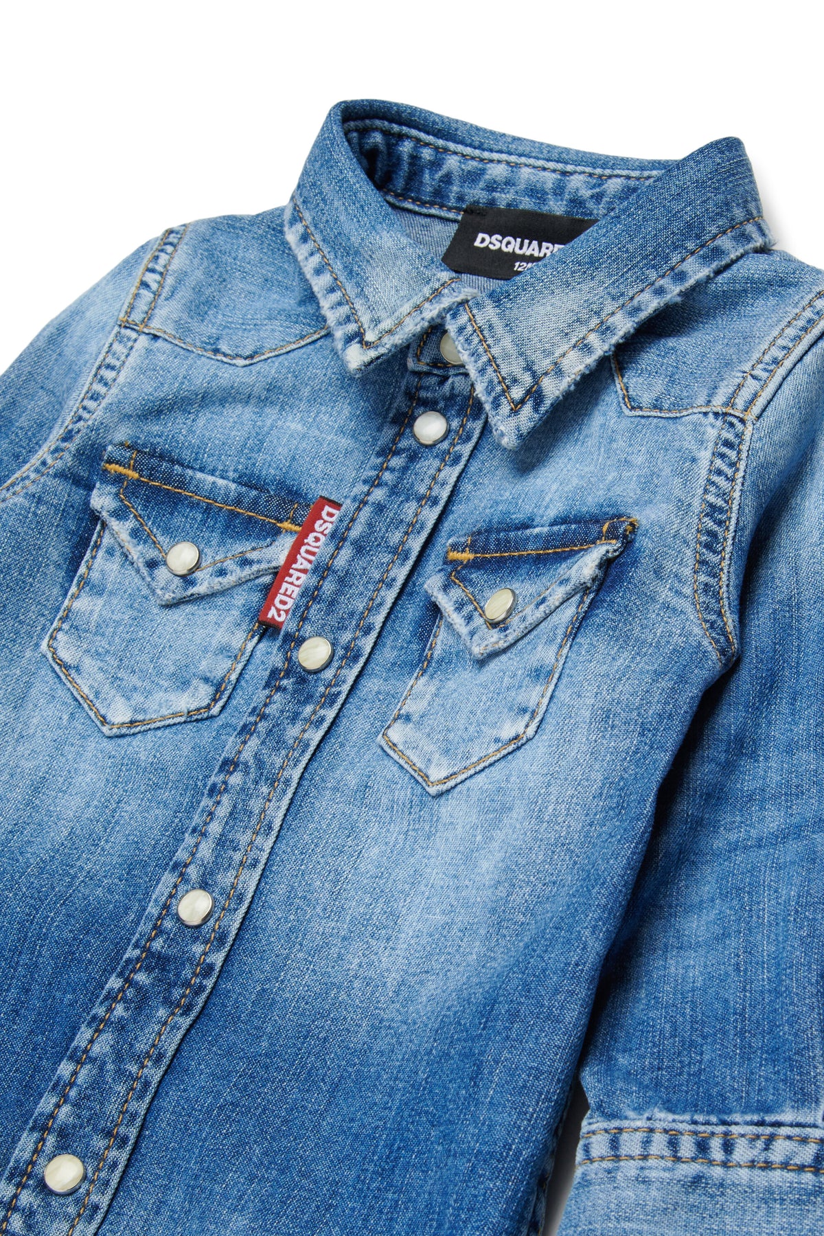 Denim shirt with logo