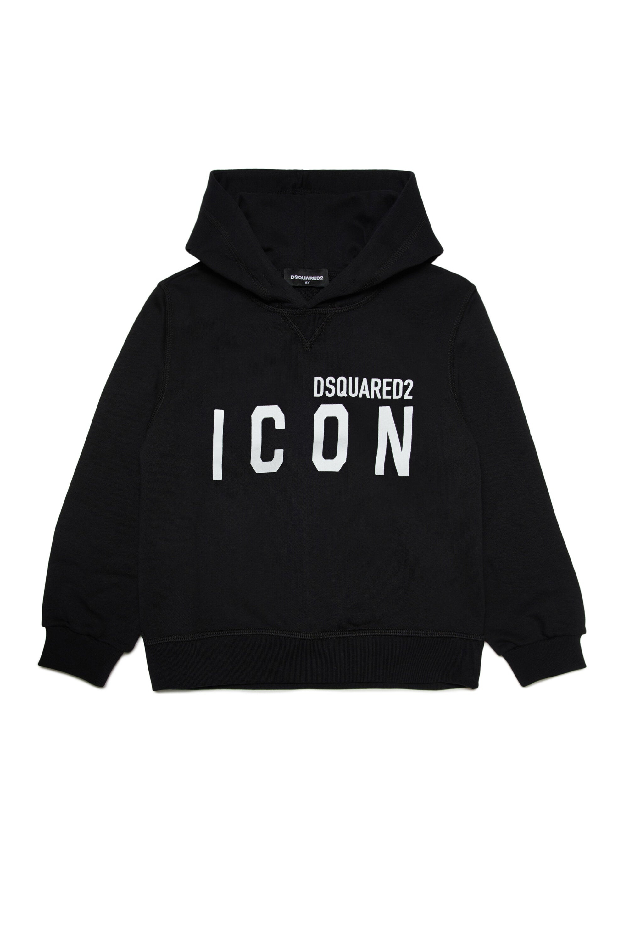 Sudadera con capucha en algodón con logotipo Icon