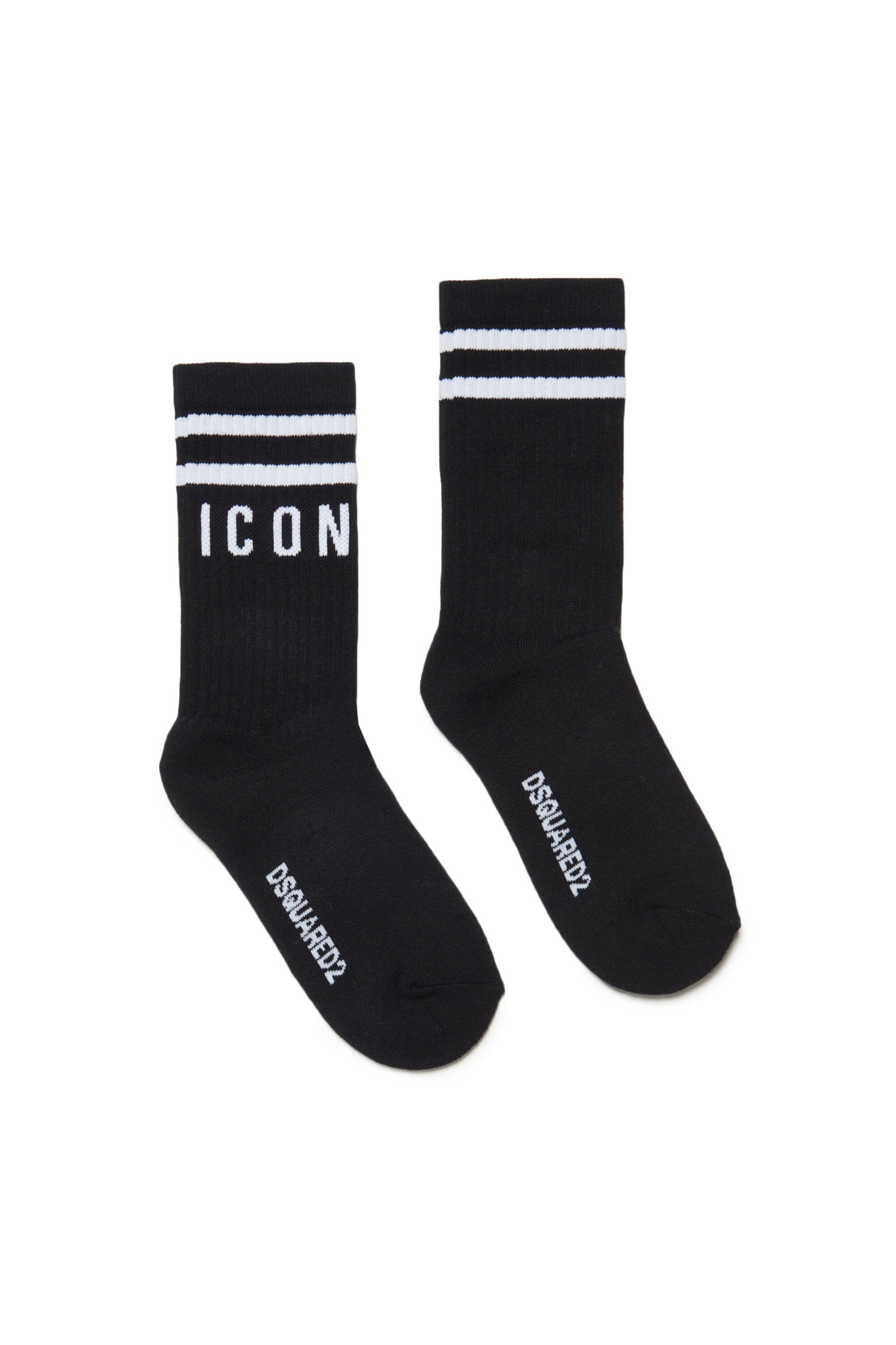 Calcetines negros con logotipo Icon