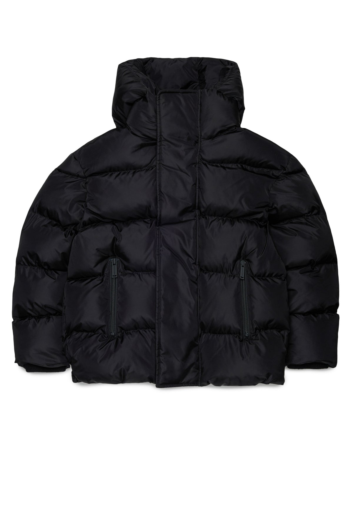 Chaqueta corta acolchada con capucha y logotipo DSQUARED2
