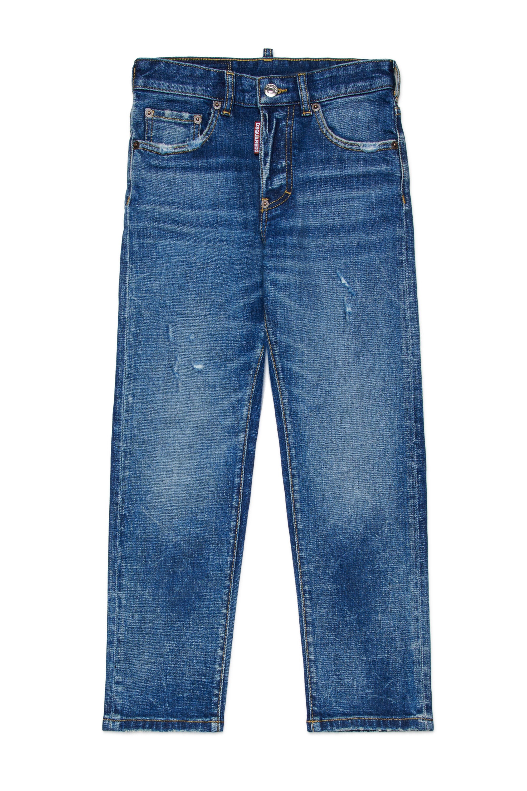 Medium blue slim jeans with abrasions - 642 Jean