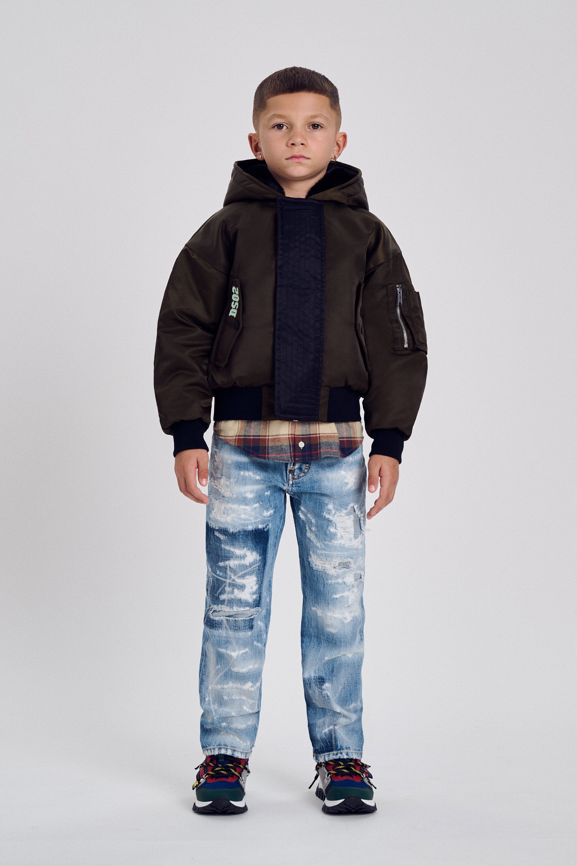 Straight-leg jeans in light blue wash - 642