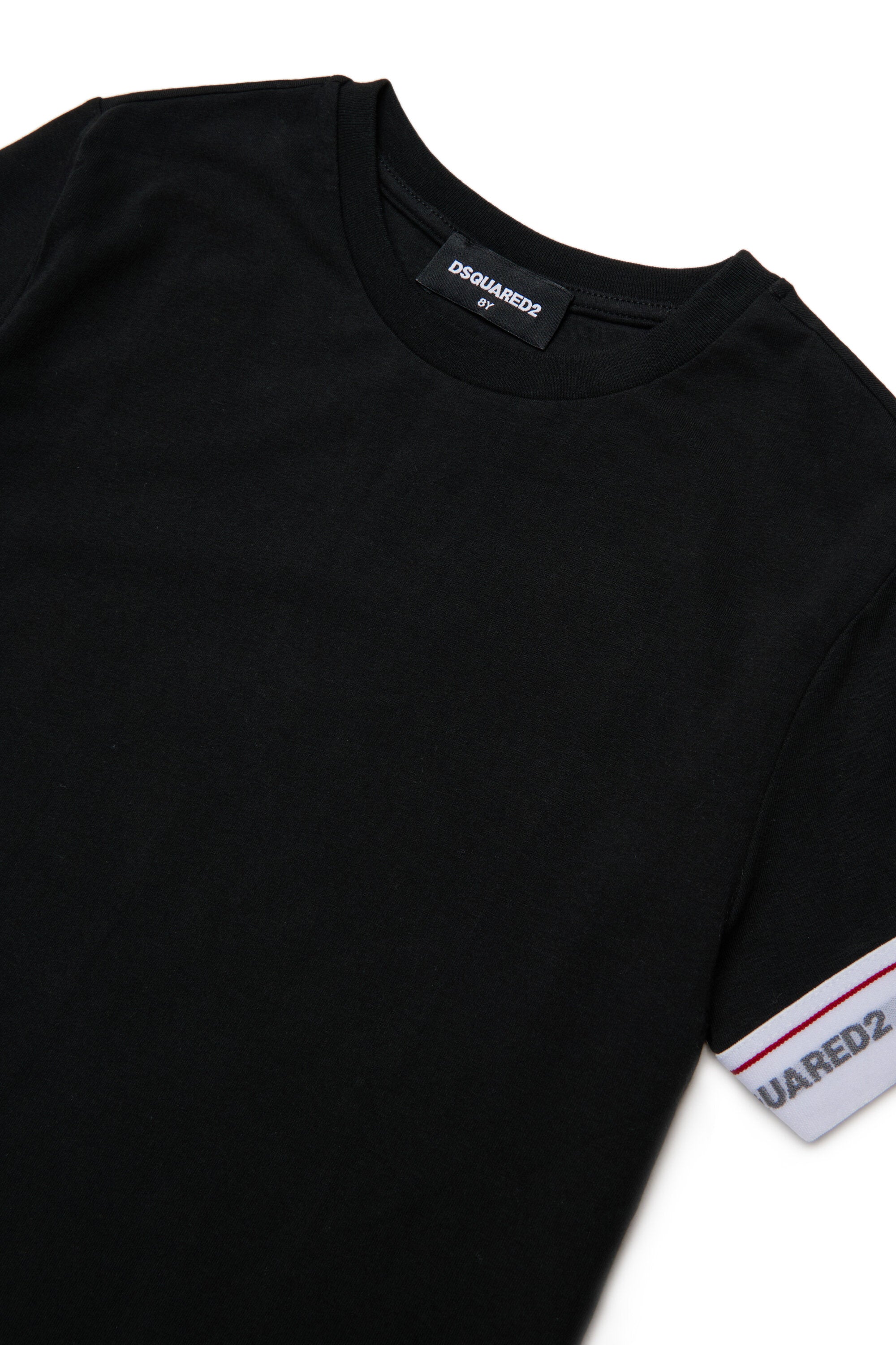 Camiseta con banda elástica y logotipo