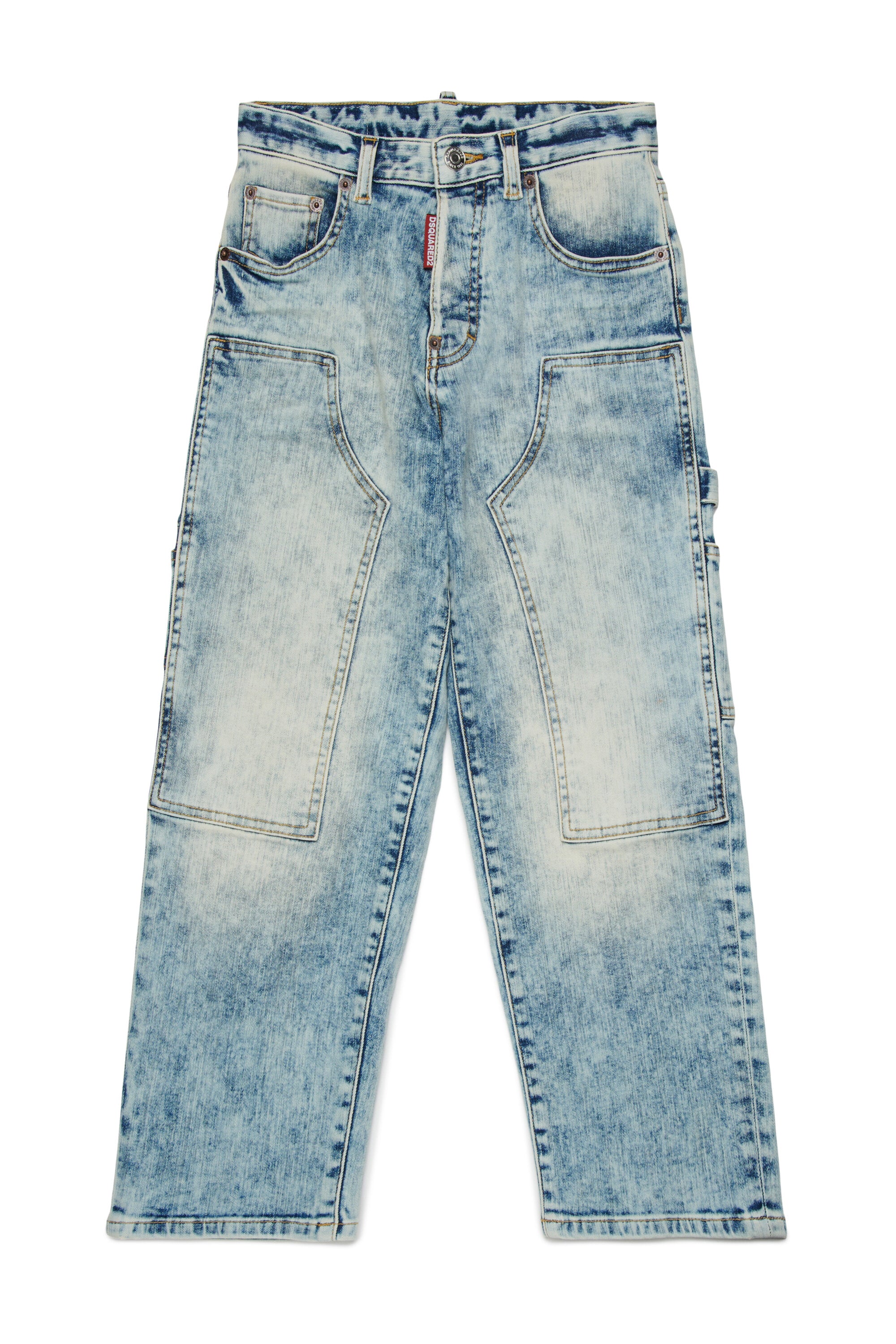Straight jeans with marbled effect - Loose