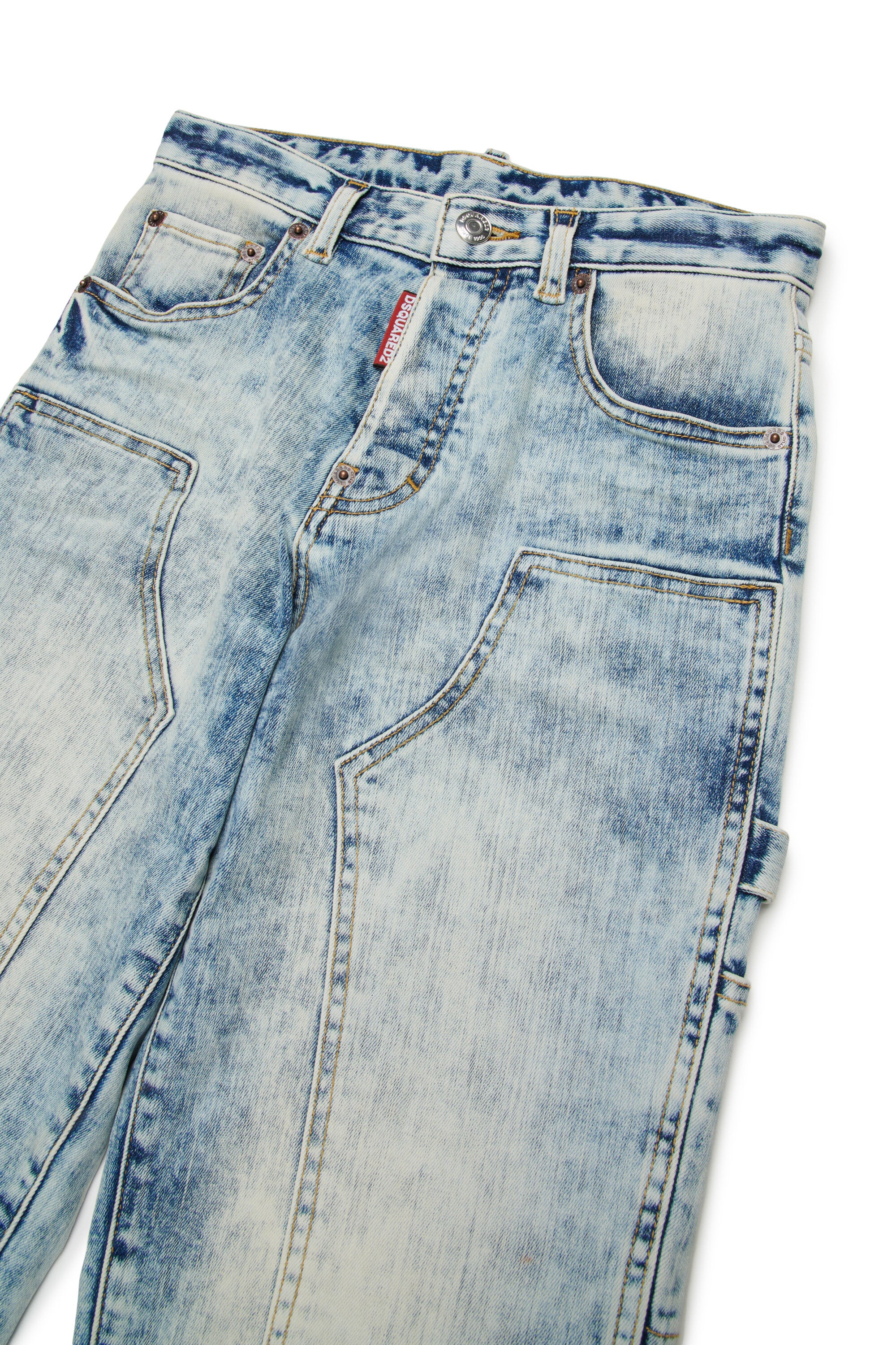 Vaqueros straight con efecto jaspeado - Loose