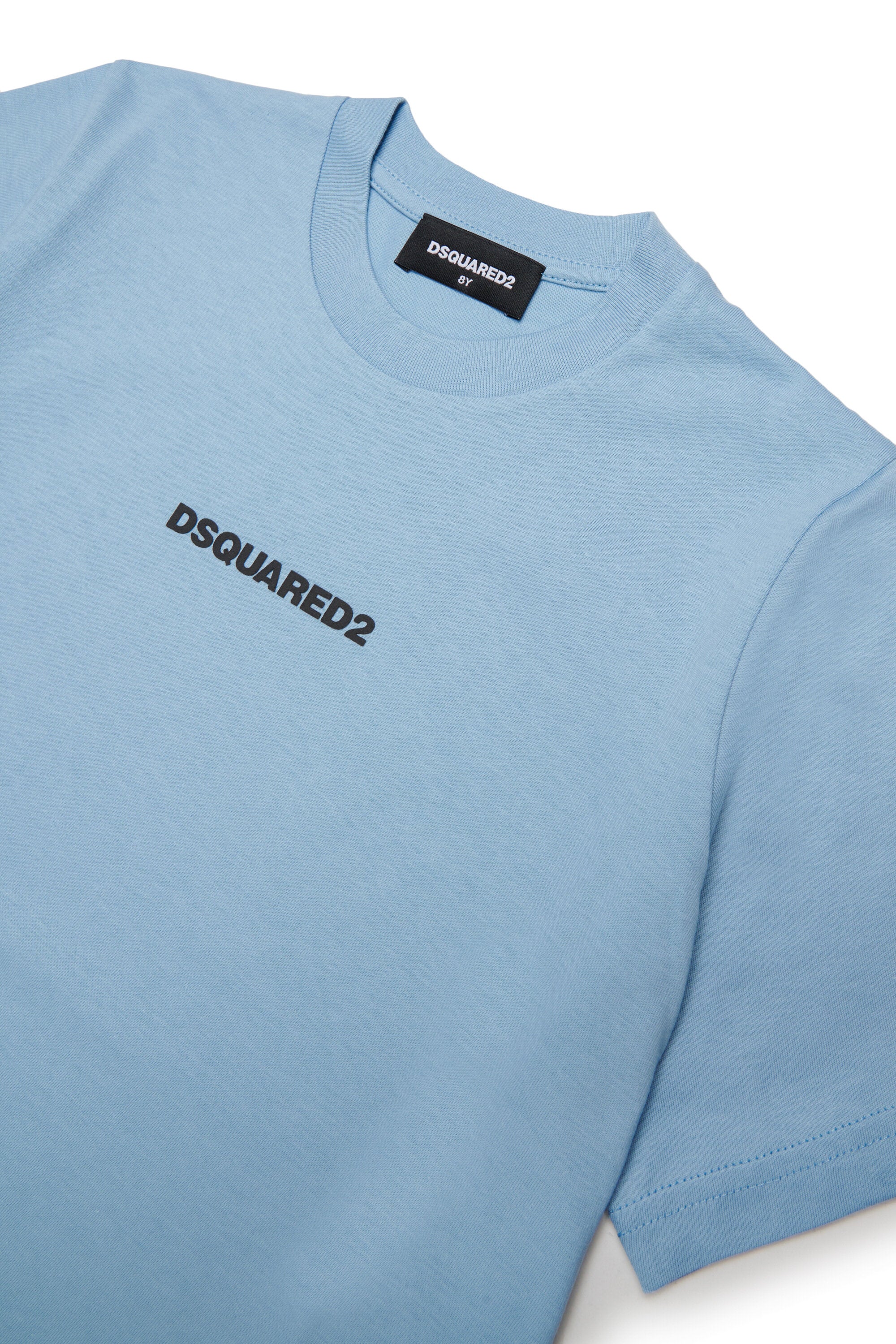 T-shirt with rubber effect logo