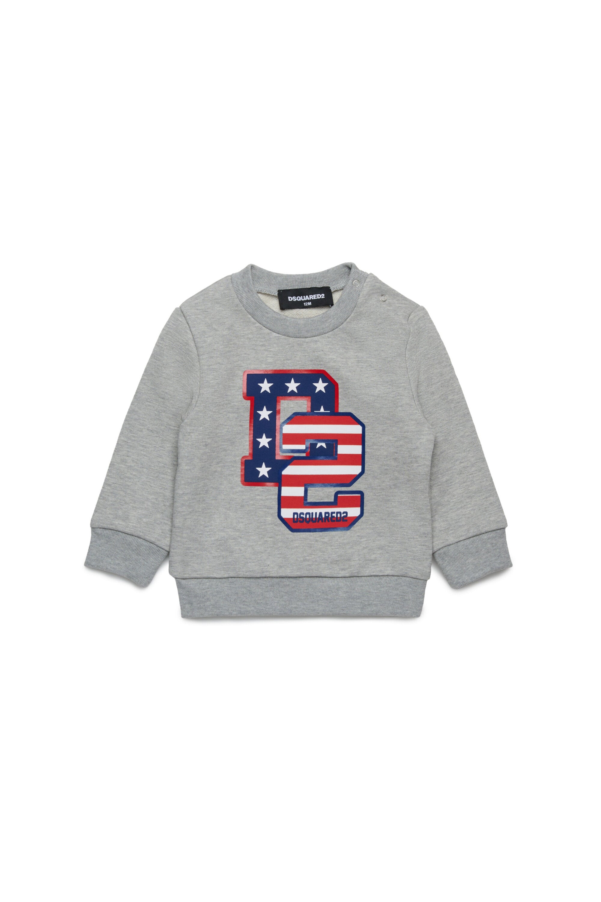 Sudadera de cuello redondo con estampado D2 USA