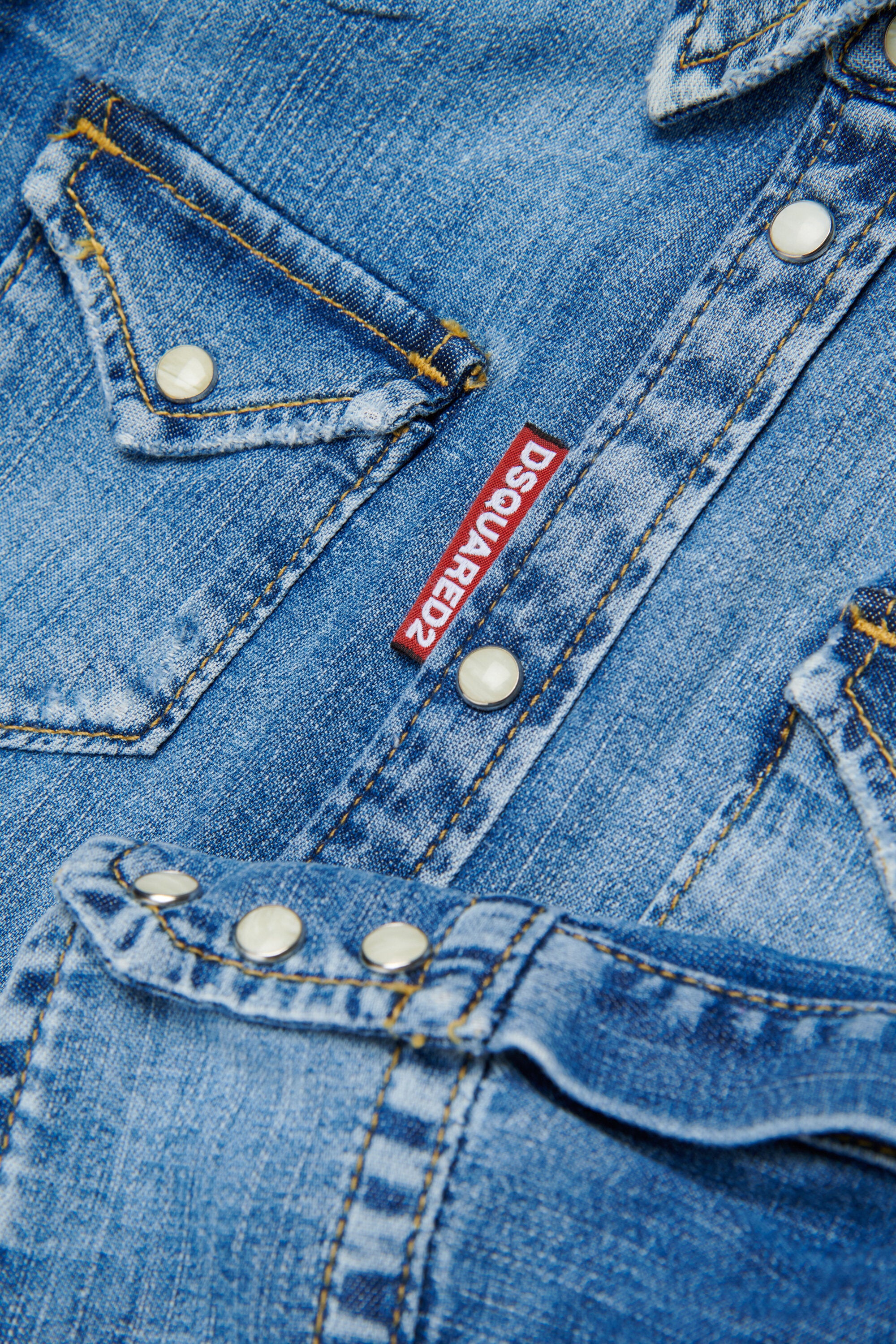 Denim shirt with logo