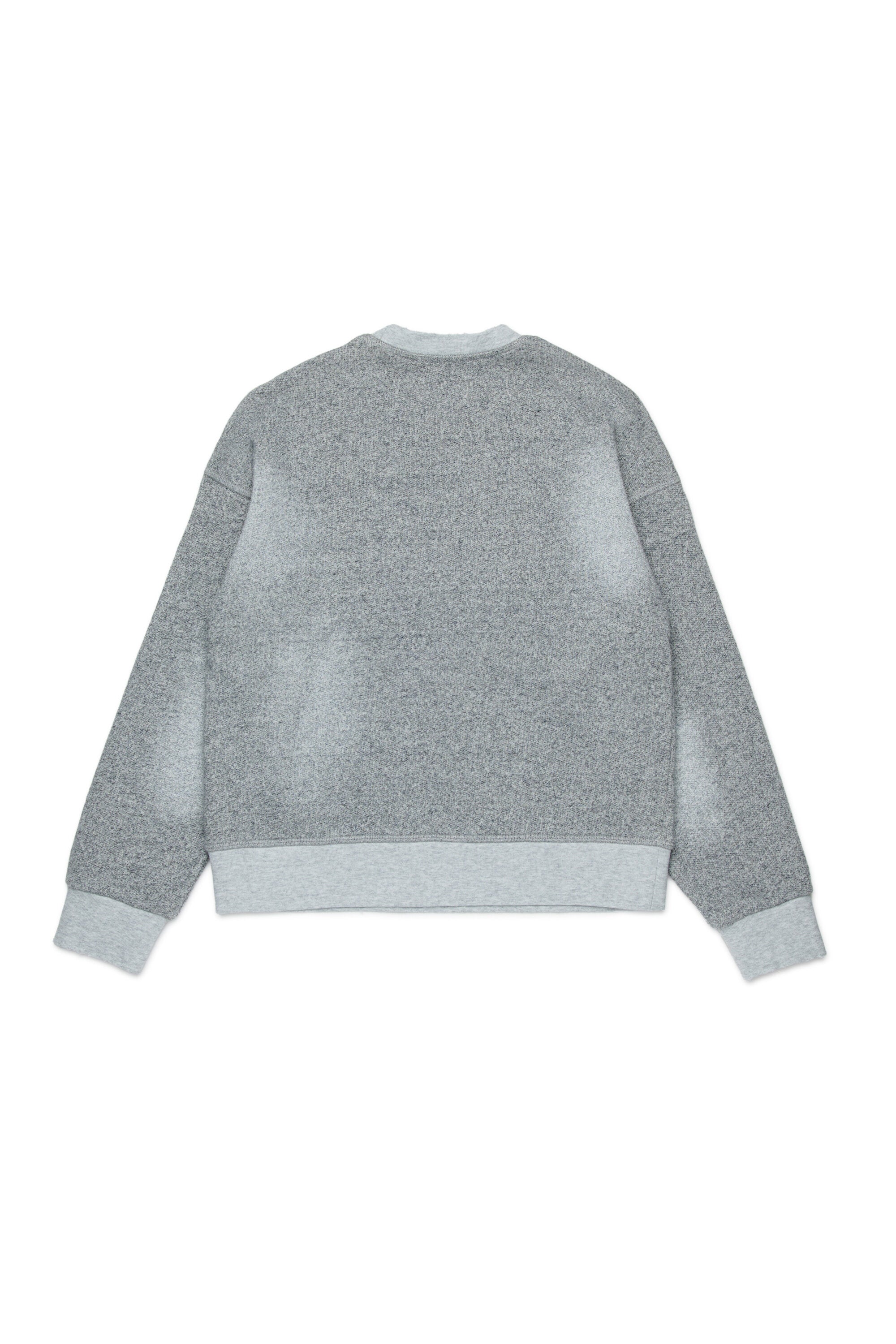 Worn effect crewneck sweatshirt