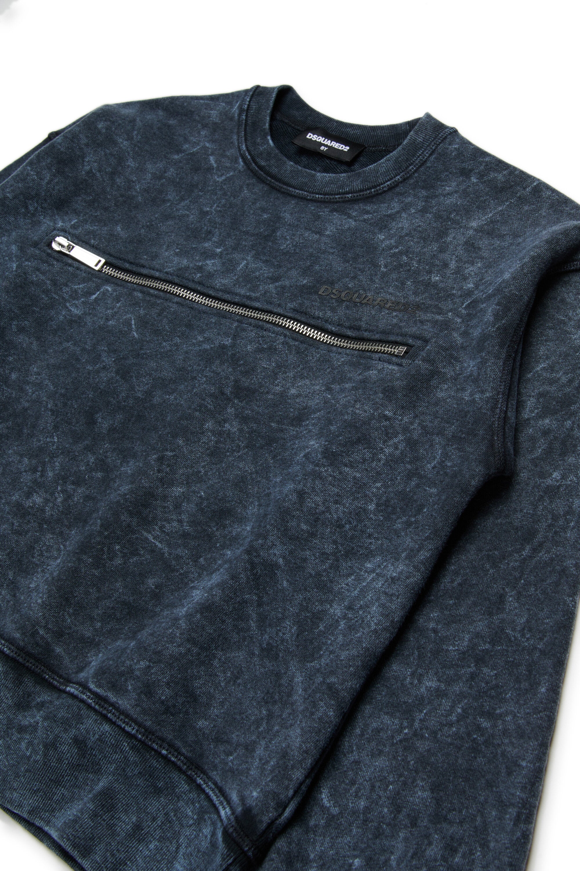 Sudadera de cuello redondo jaspeada