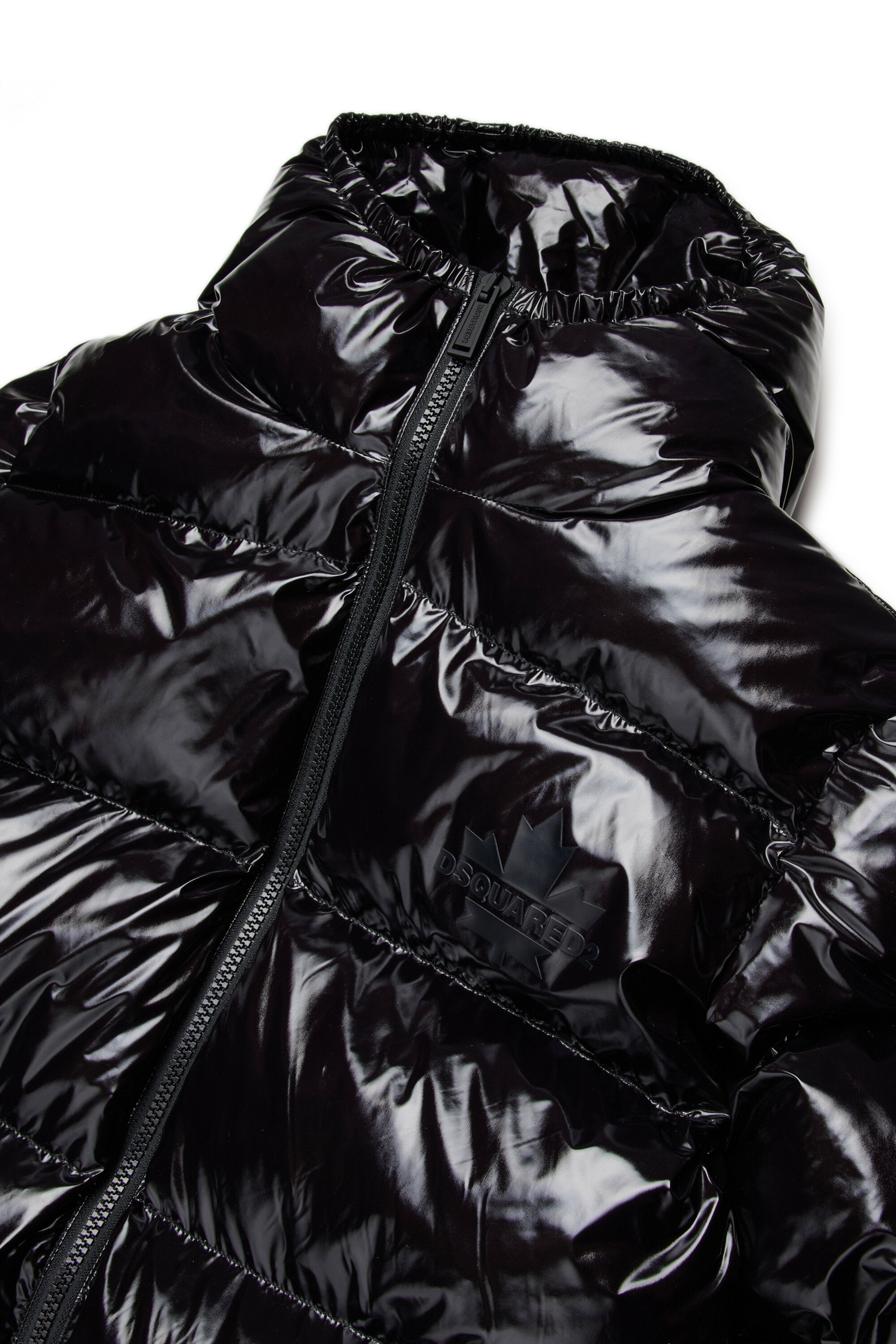 Chaqueta larga acolchada con logotipo Maple Leaf