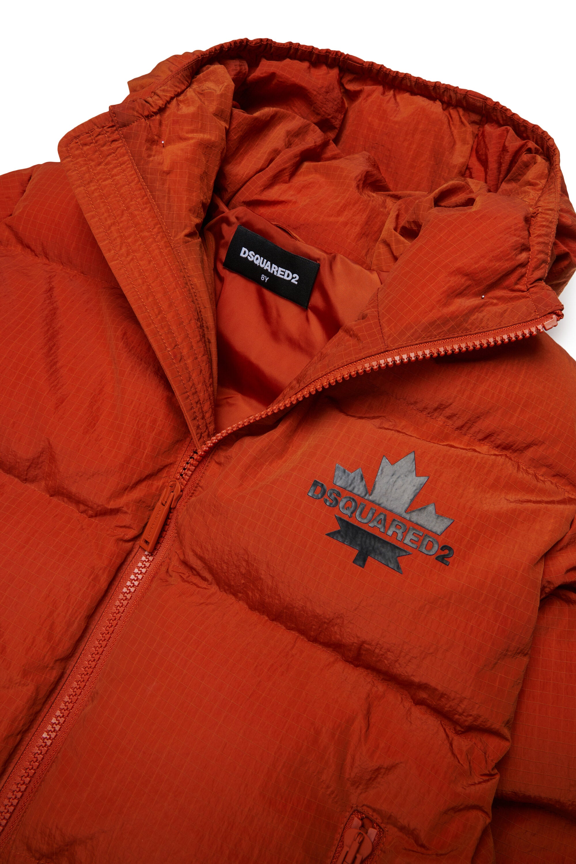 Chaqueta acolchada con logo estampado