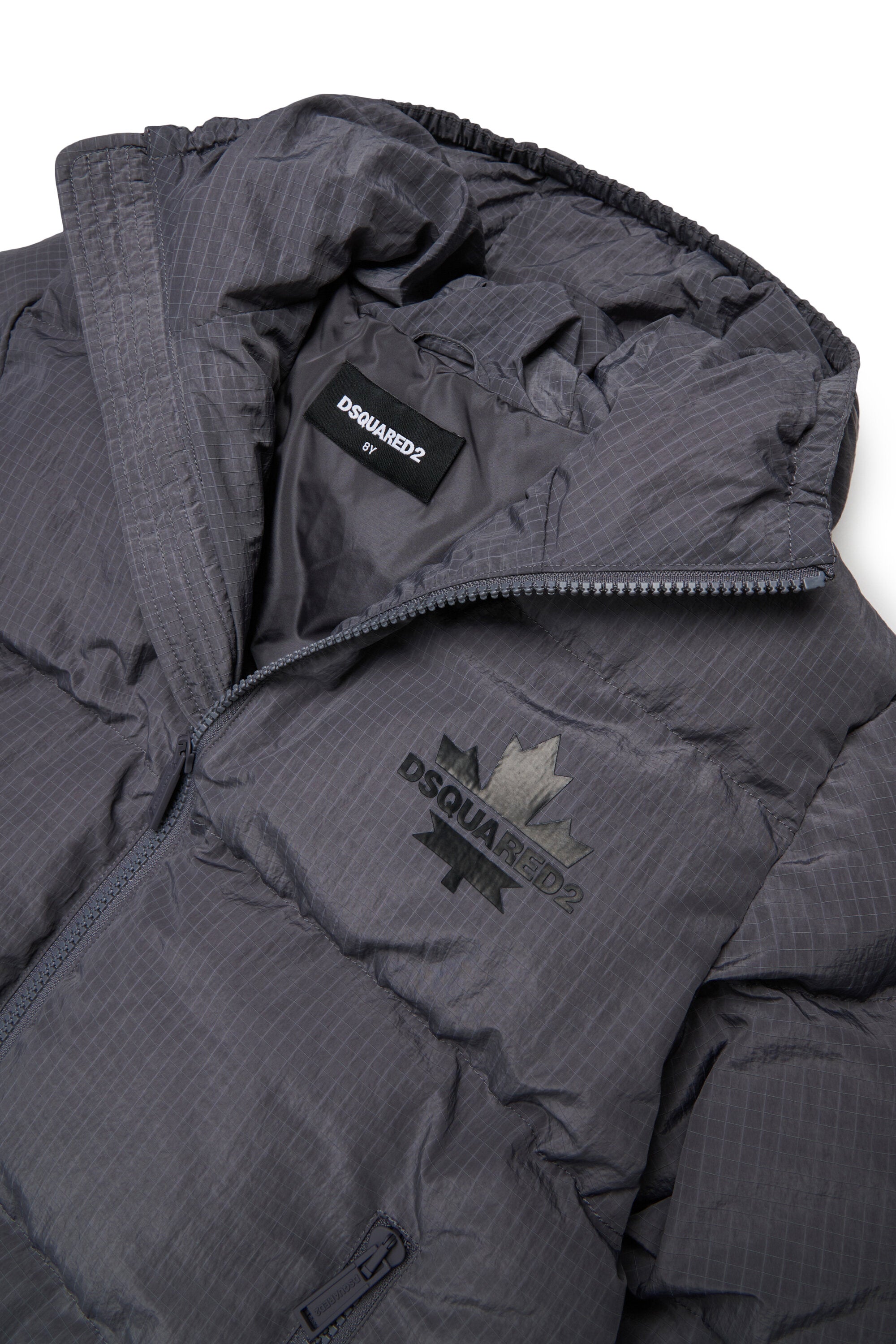 Chaqueta acolchada con logo estampado