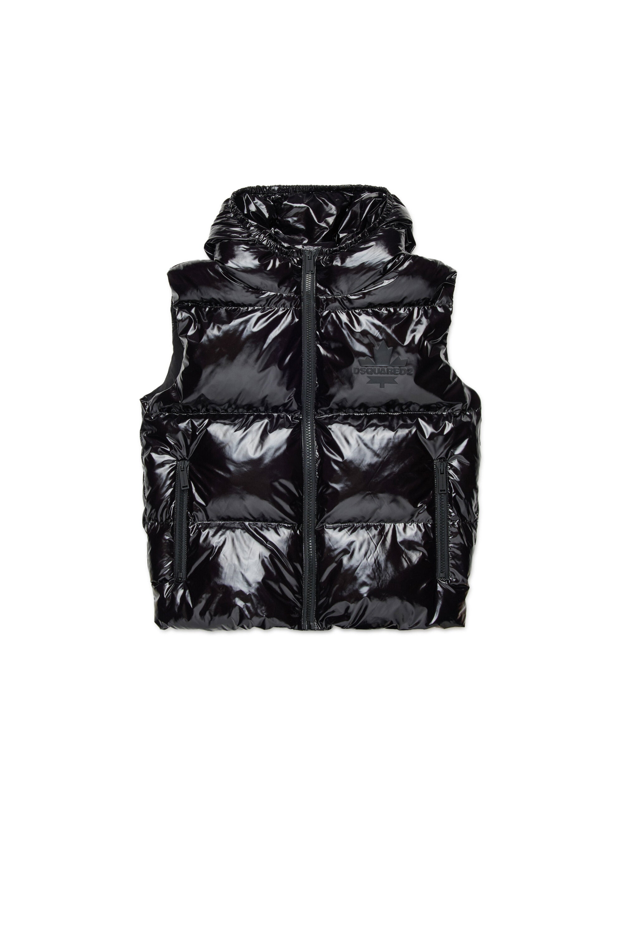 Glossy padded vest with logo Maple Leaf