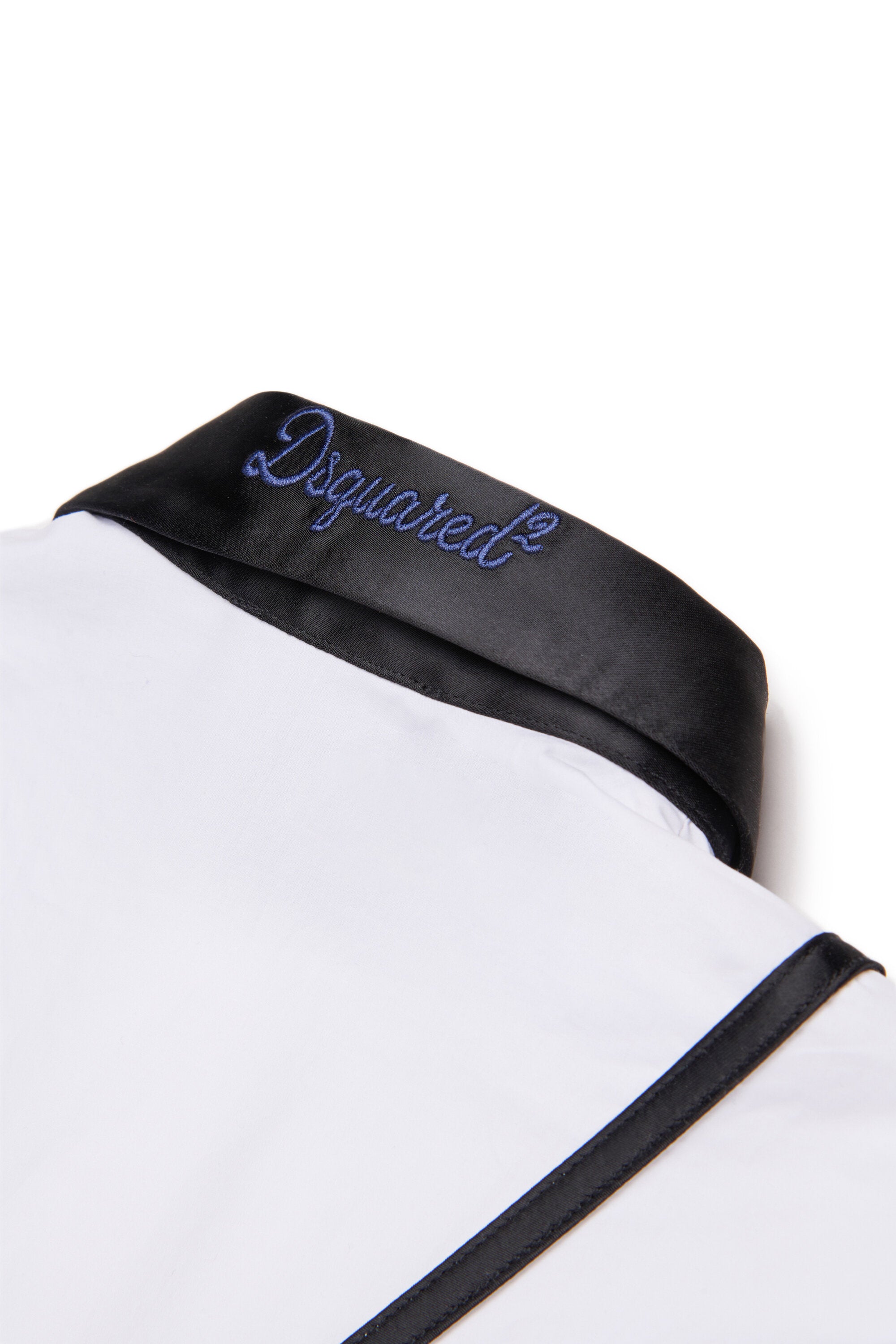 Shirt dress with suspenders and sequins