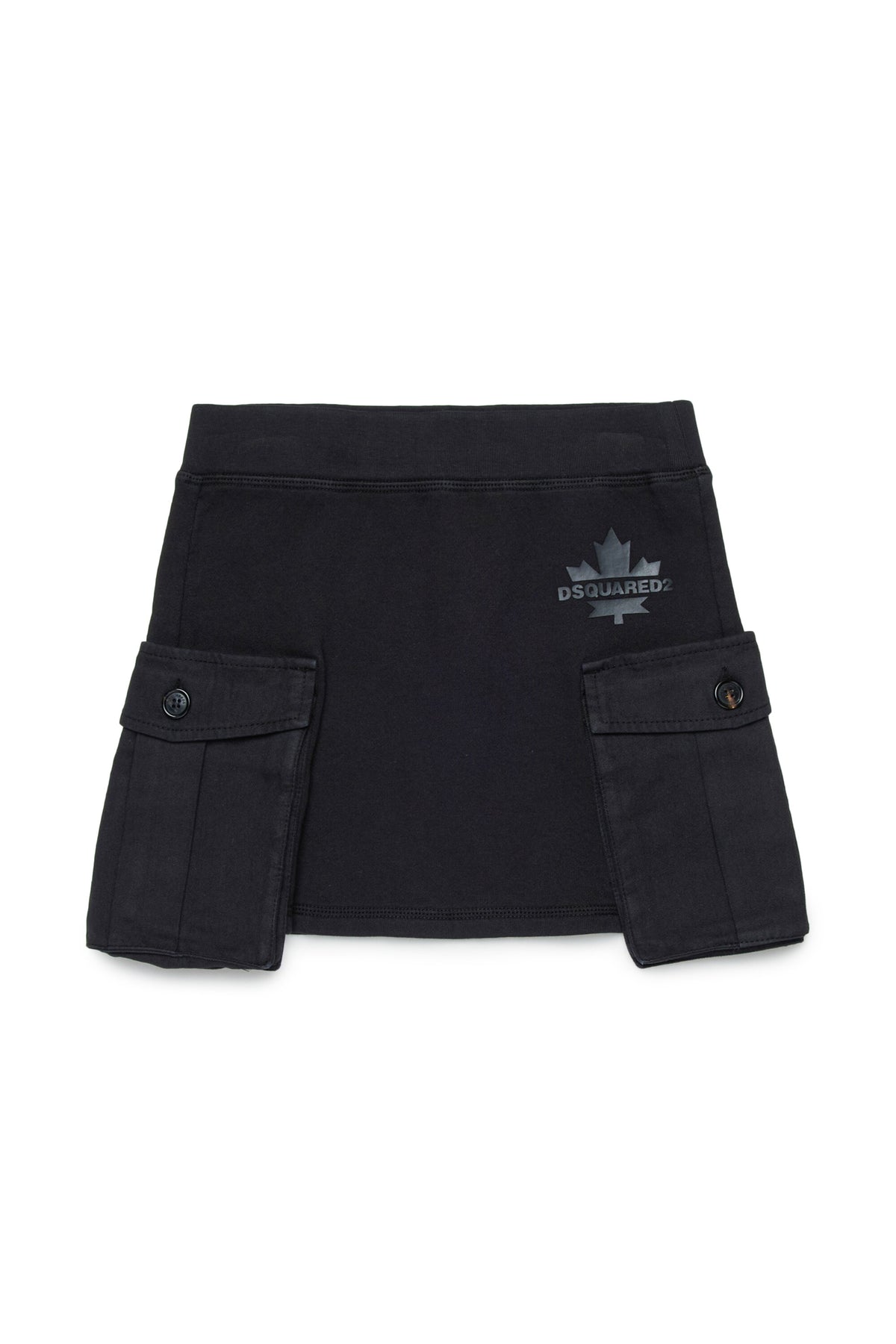 Fleece mini skirt with large pockets