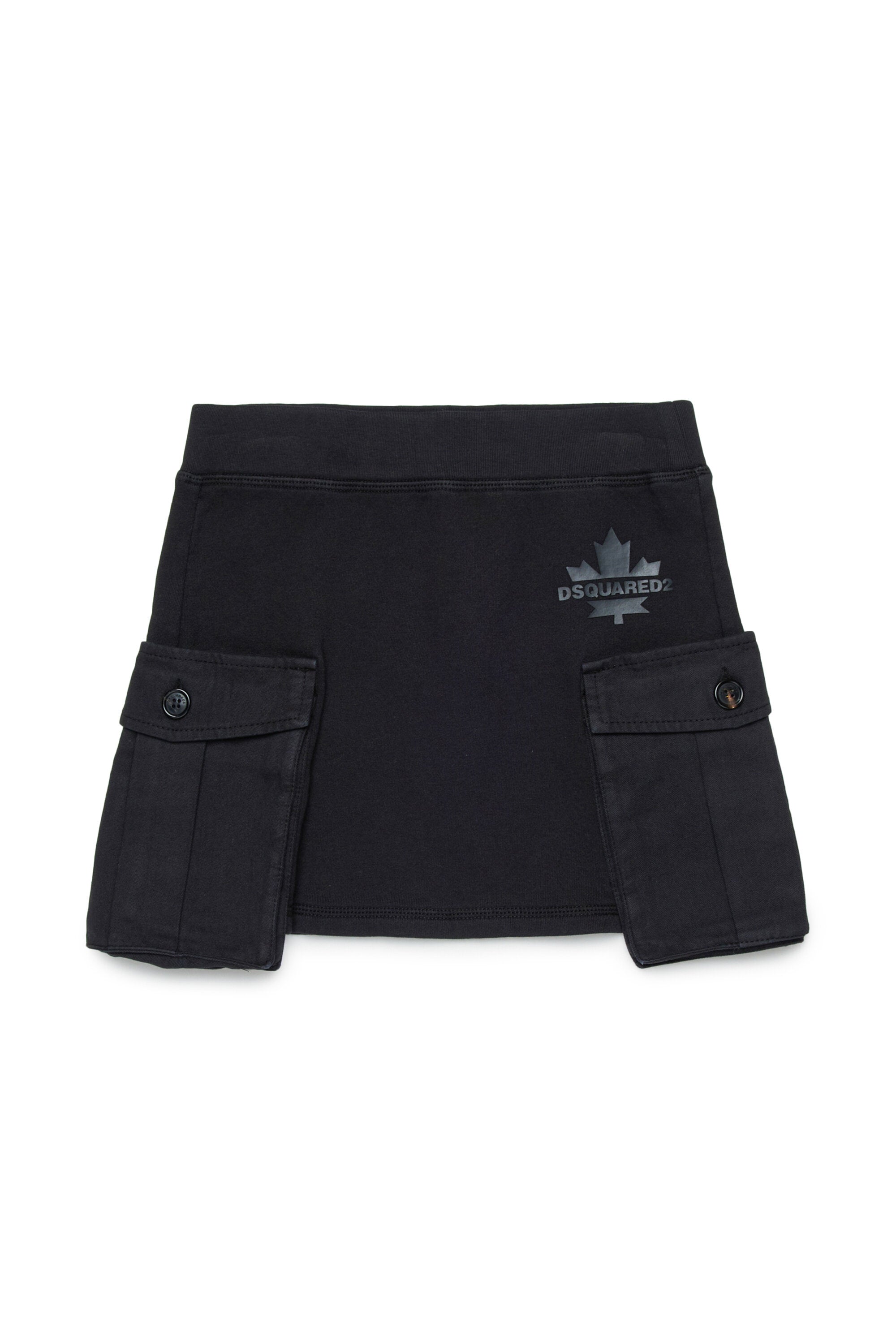 Minifalda polar con grandes bolsillos