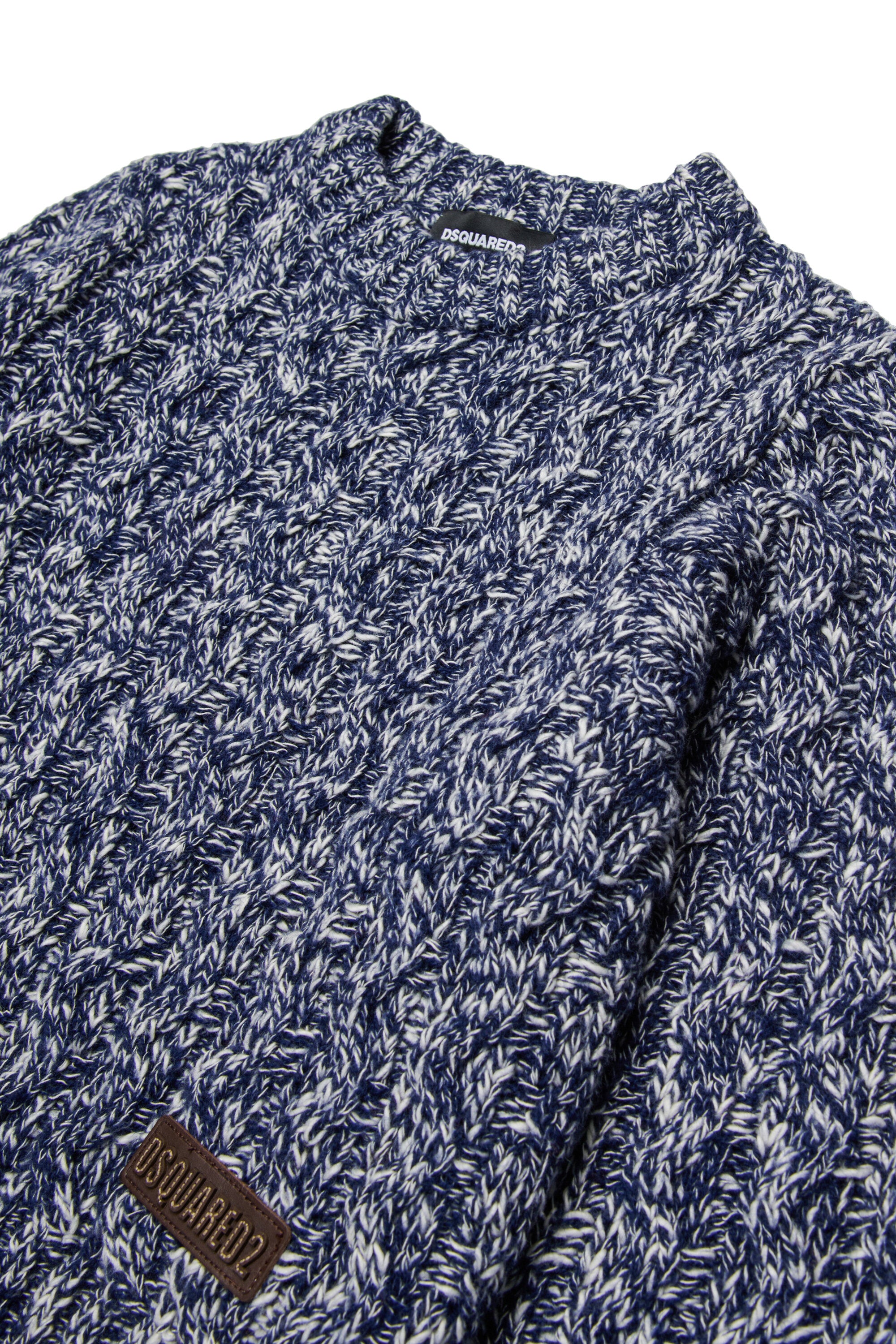 Jersey trenzado en mezcla de lana