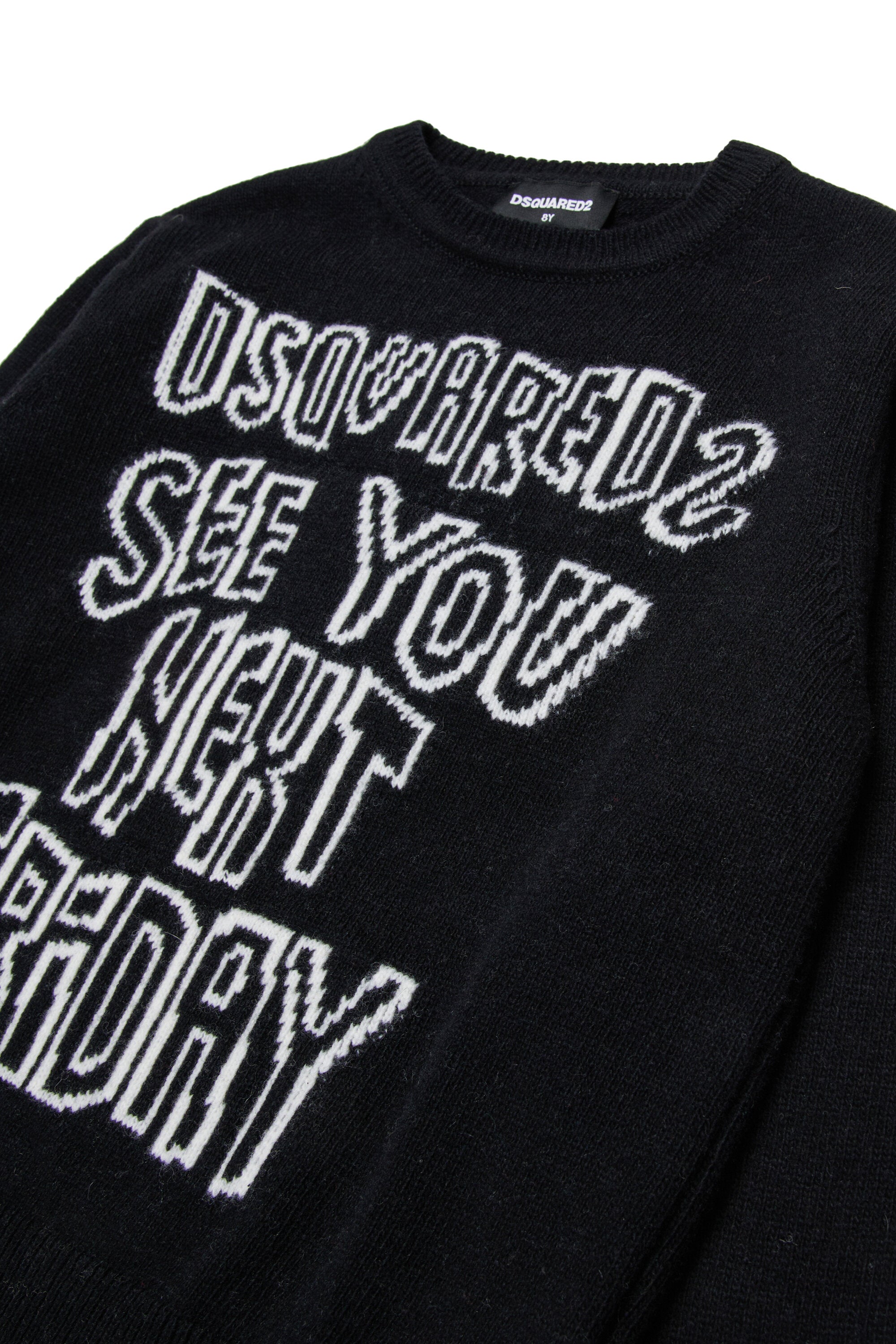 Wool-blend pullover with lettering