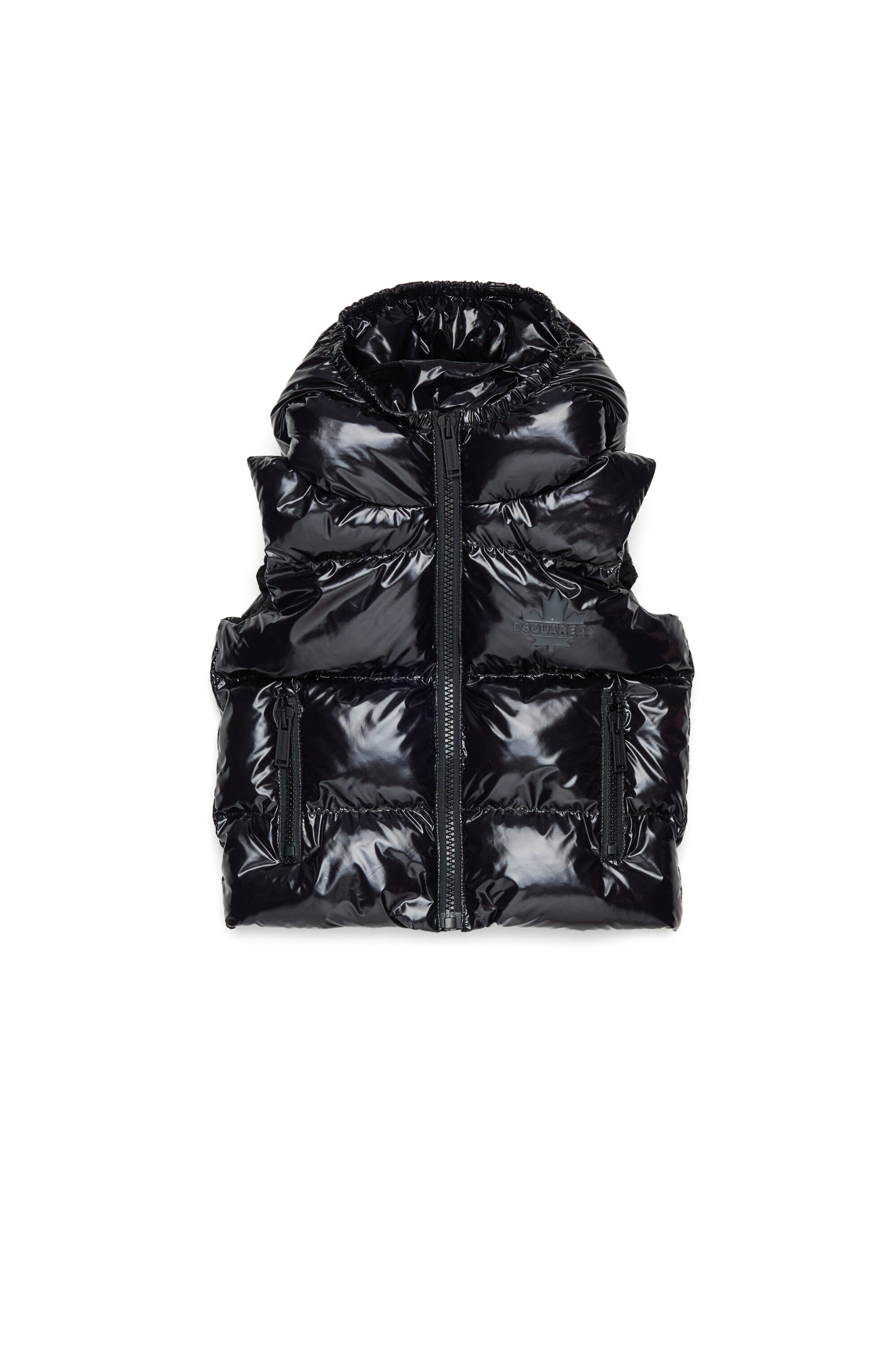 Glossy padded vest with logo Maple Leaf