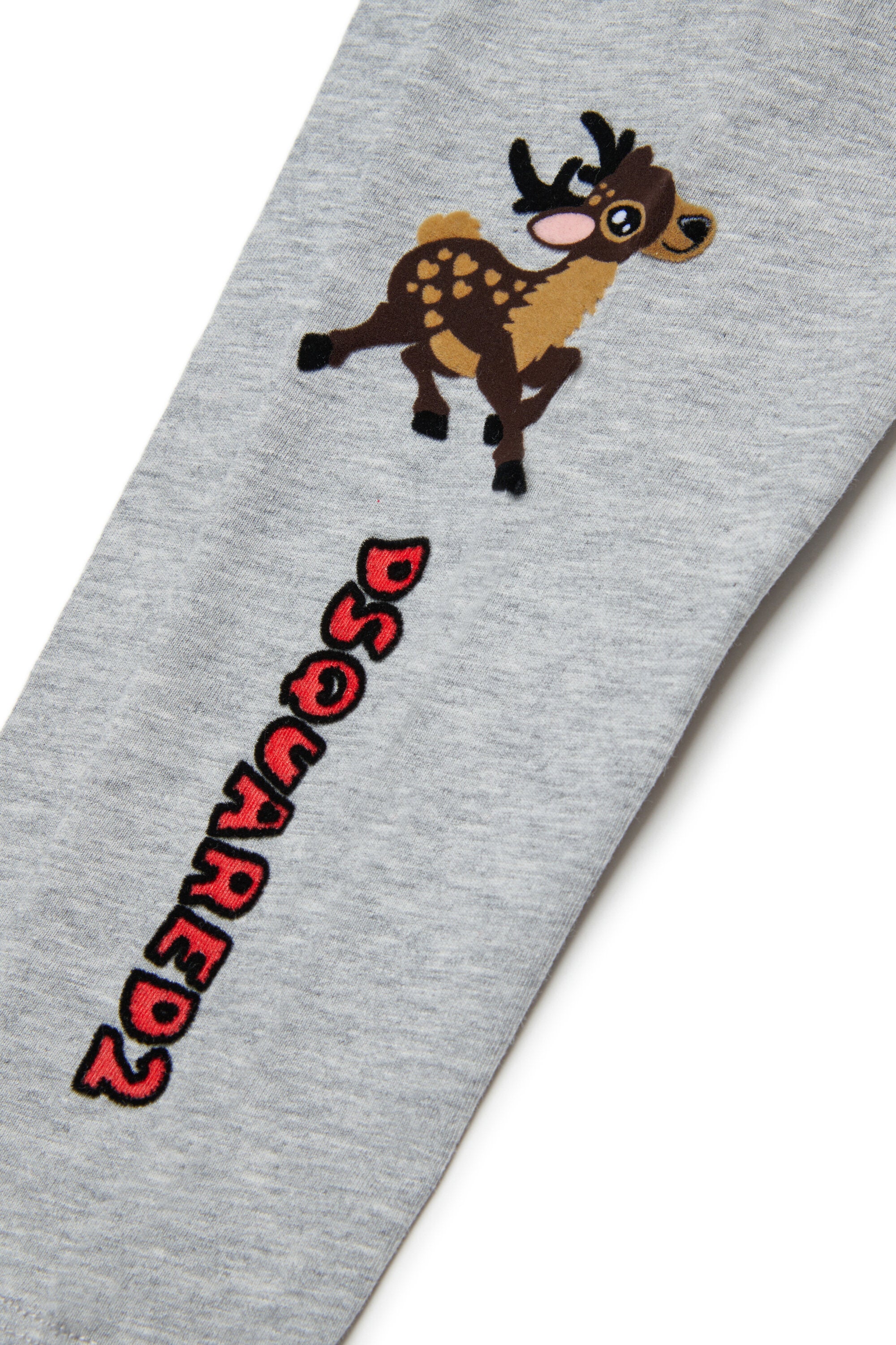 Leggings de jersey jaspeado con estampado Fawn