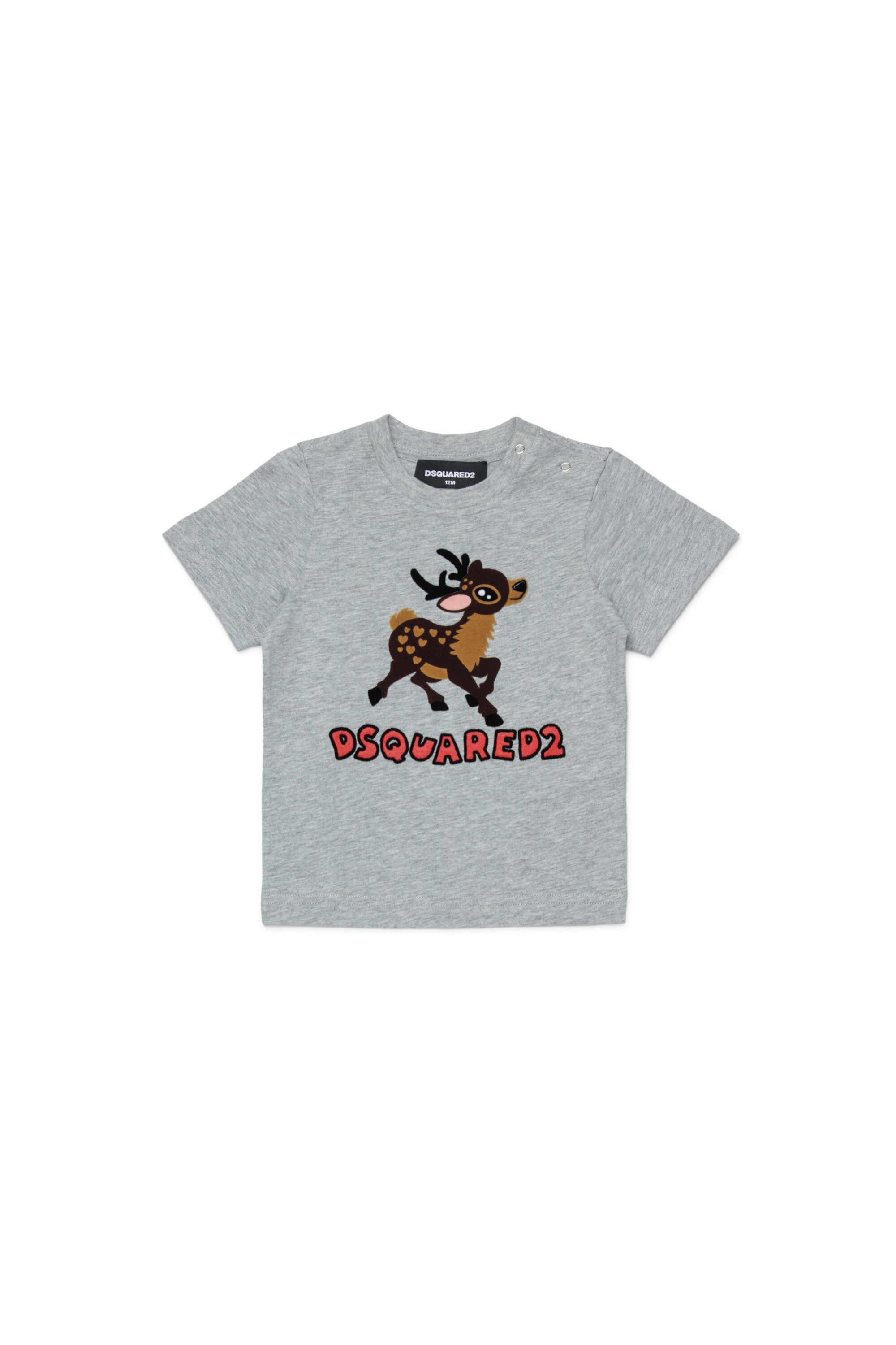 Camiseta de punto jaspeado con estampado Fawn