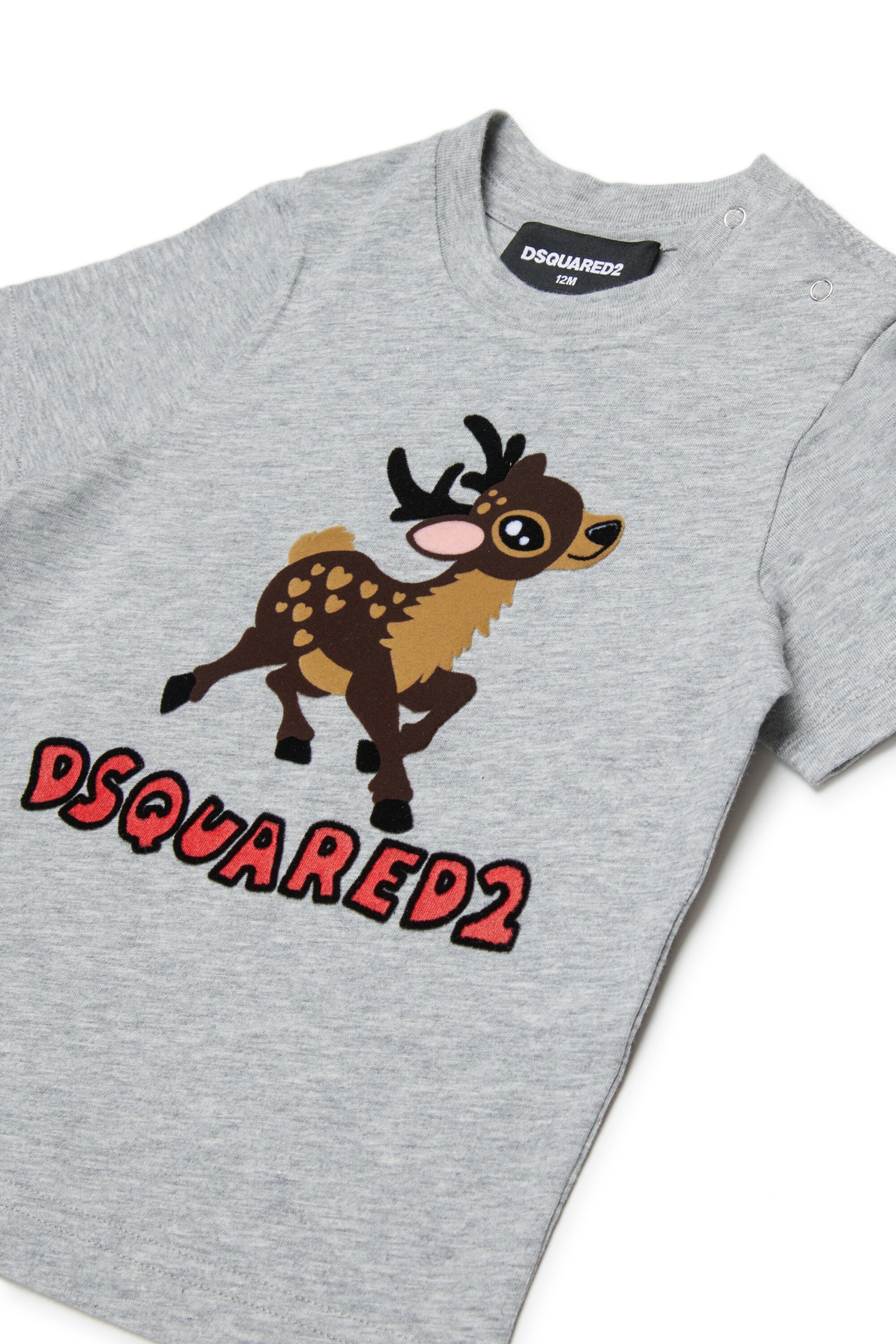 Fawn print mélange jersey T-shirt