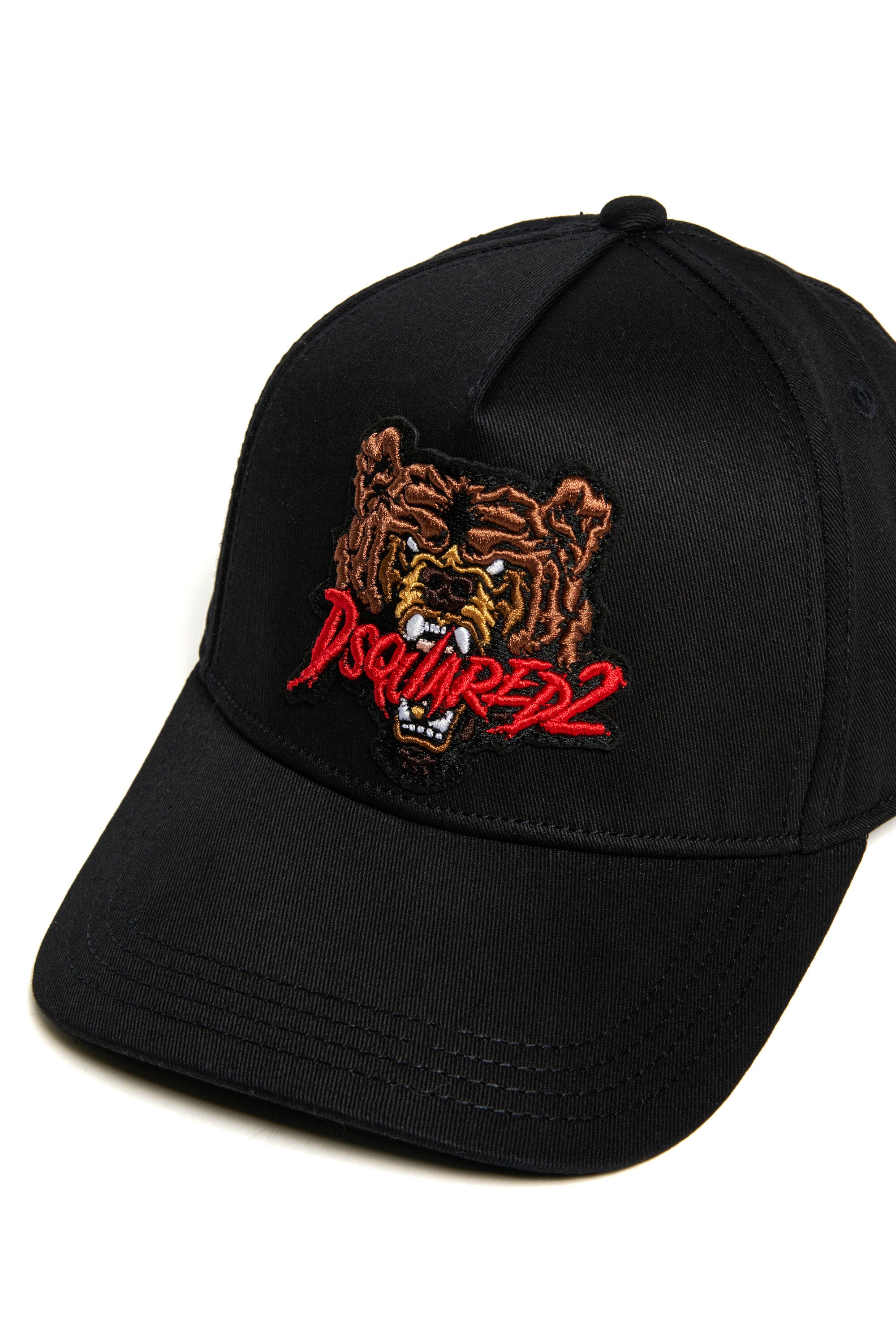 Gorra de béisbol de gabardina con parche de oso