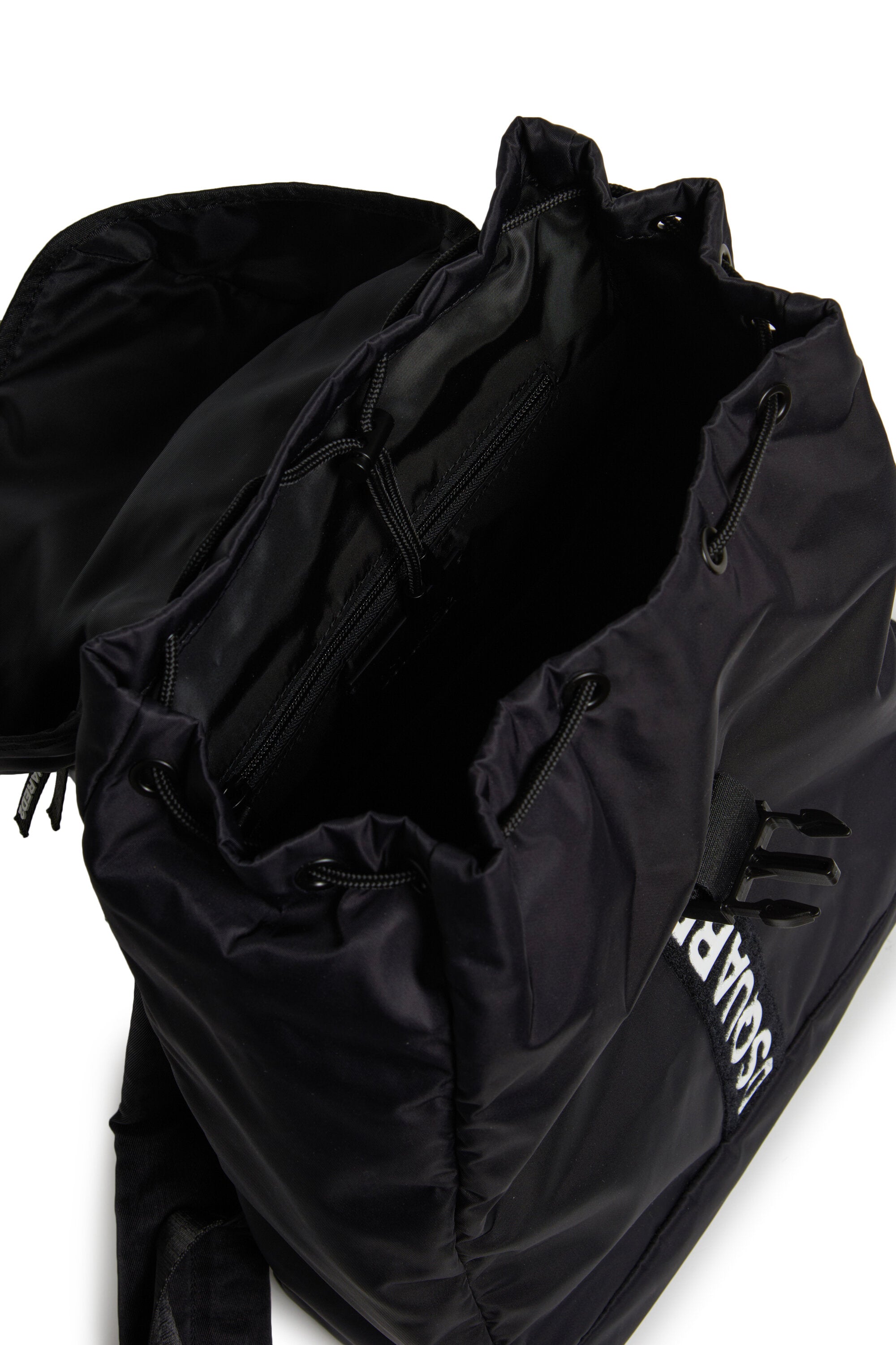 Backpack with logo rubberized