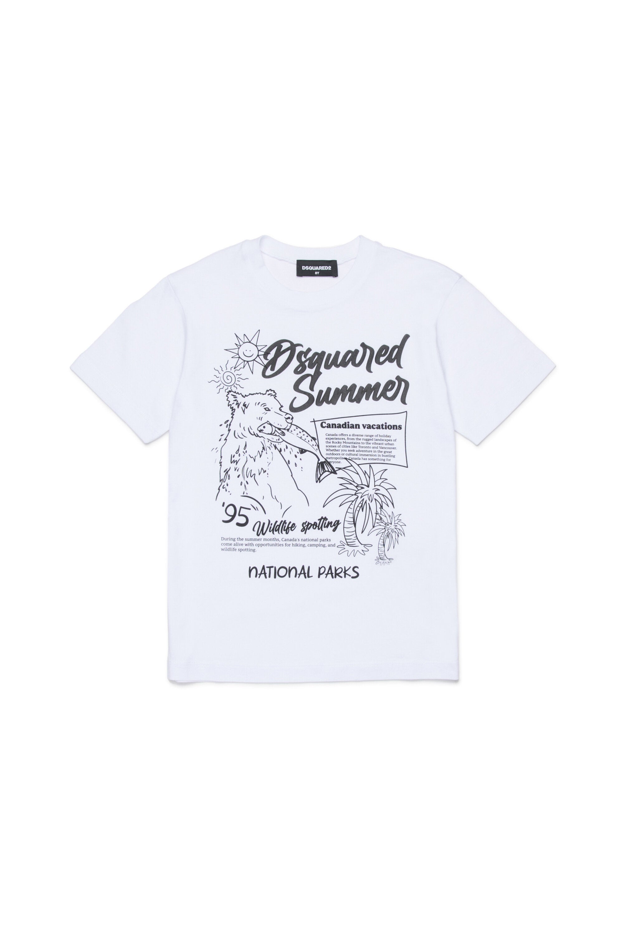 Camiseta con logo y estampado frontal