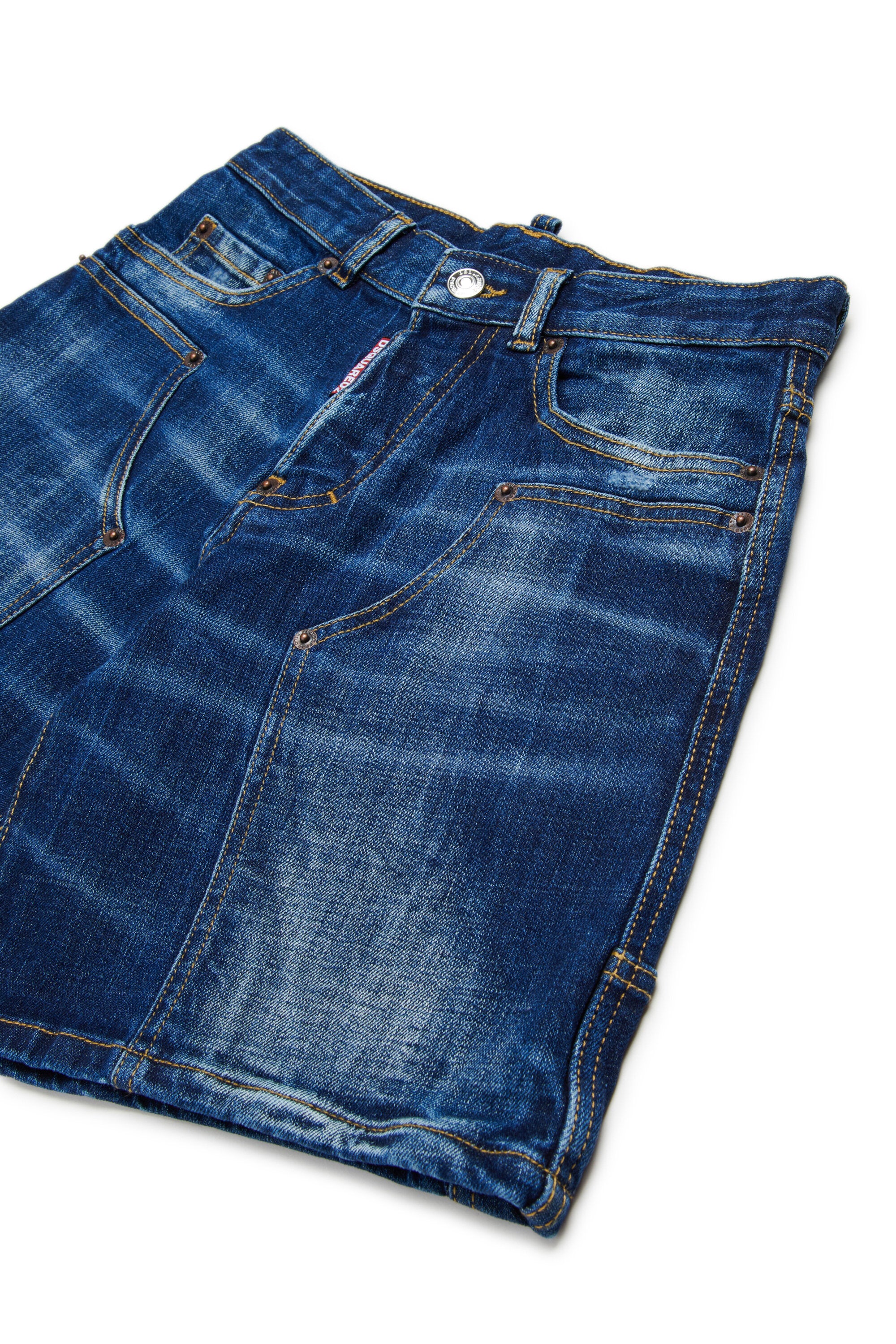 Dark blue denim shorts