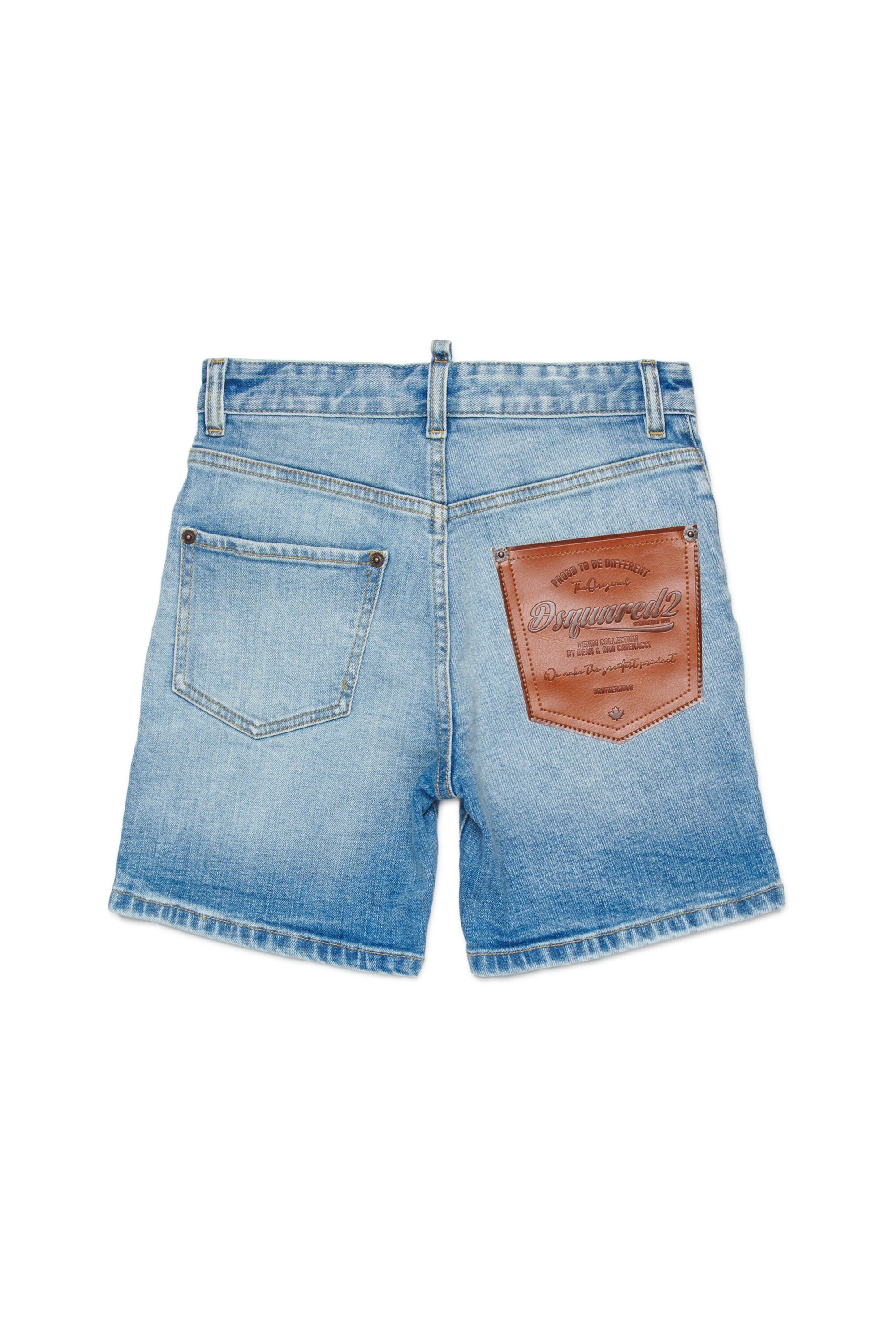 Shorts vaqueros de cinco bolsillos en denim claro