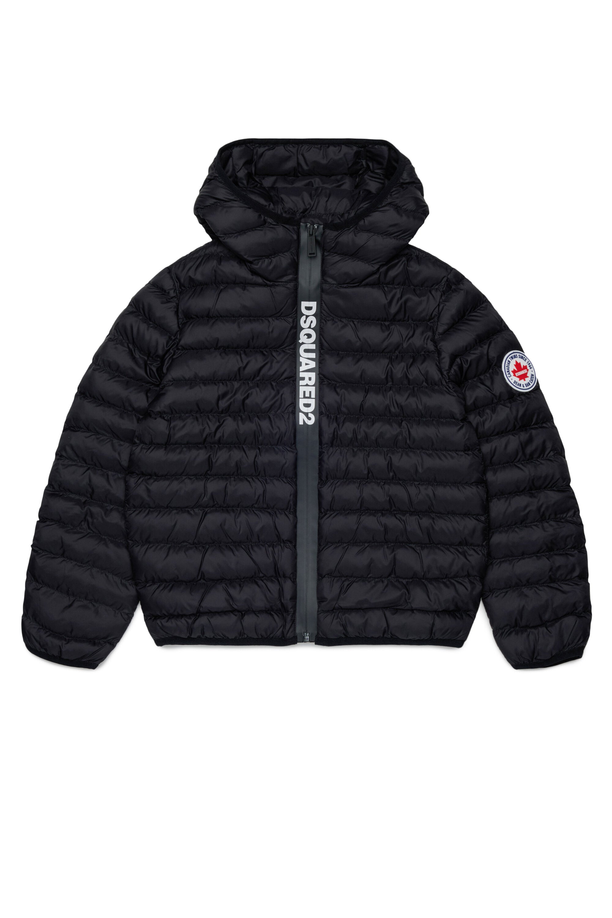 Chaqueta acolchada con logo estampado