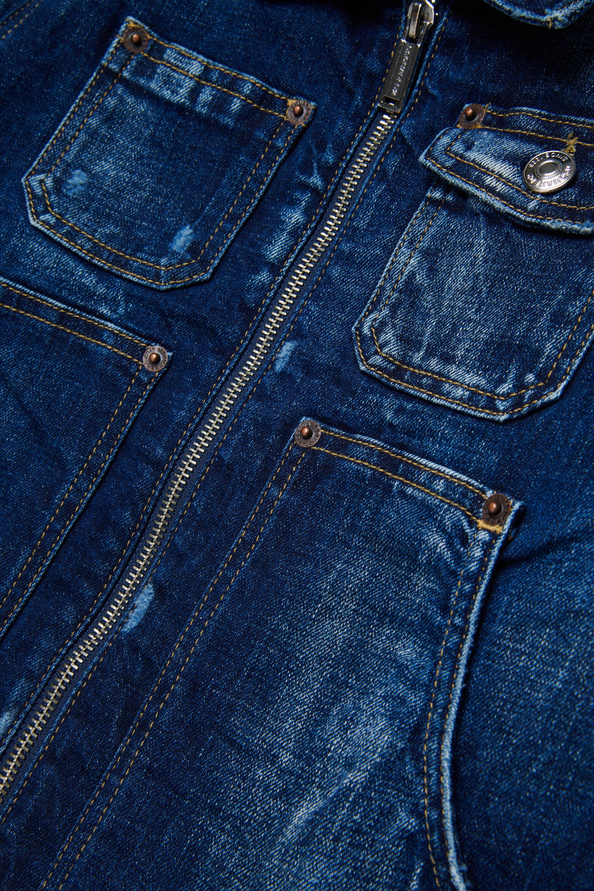 Denim jacket with printed logo