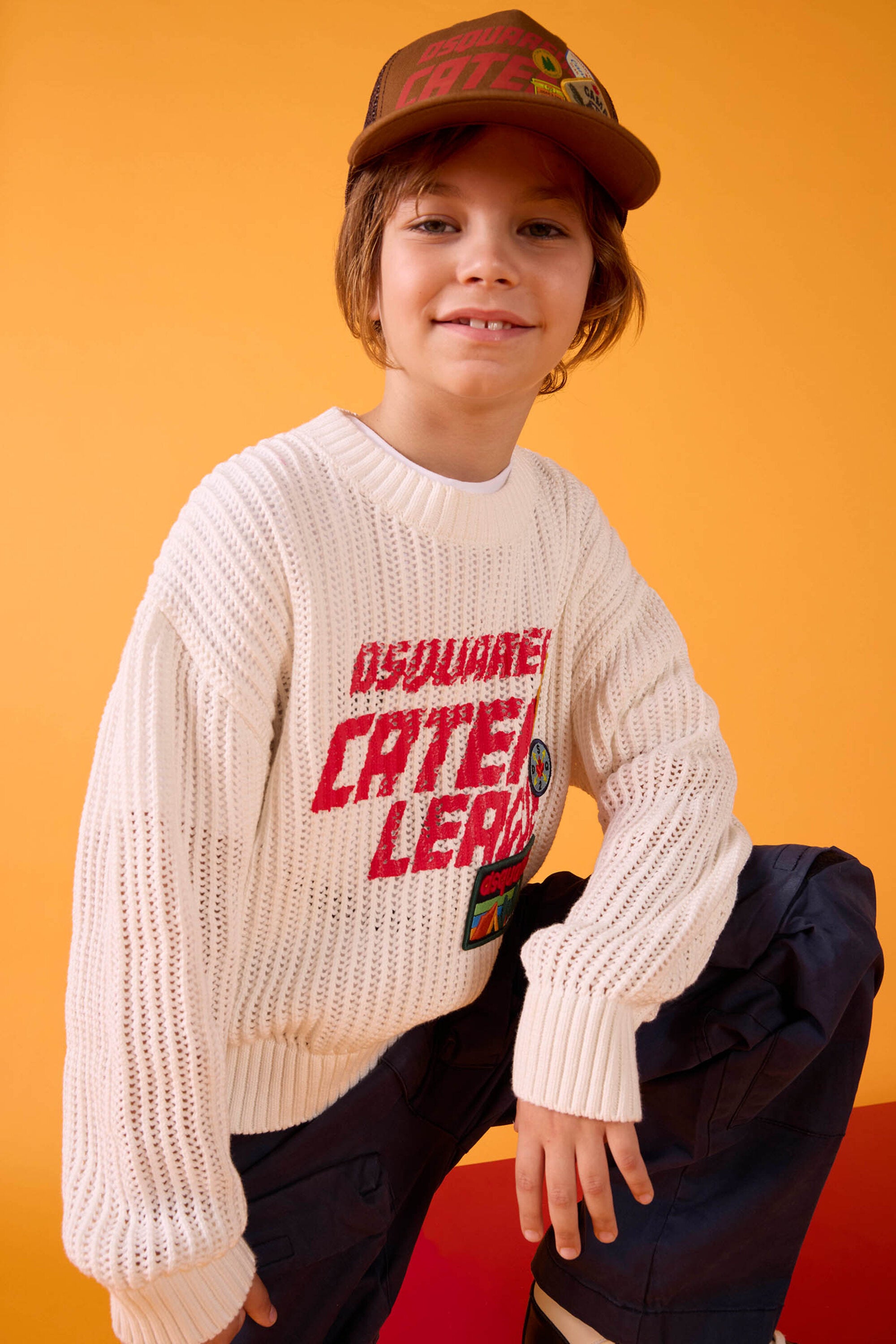 Jersey de cuello redondo con logo