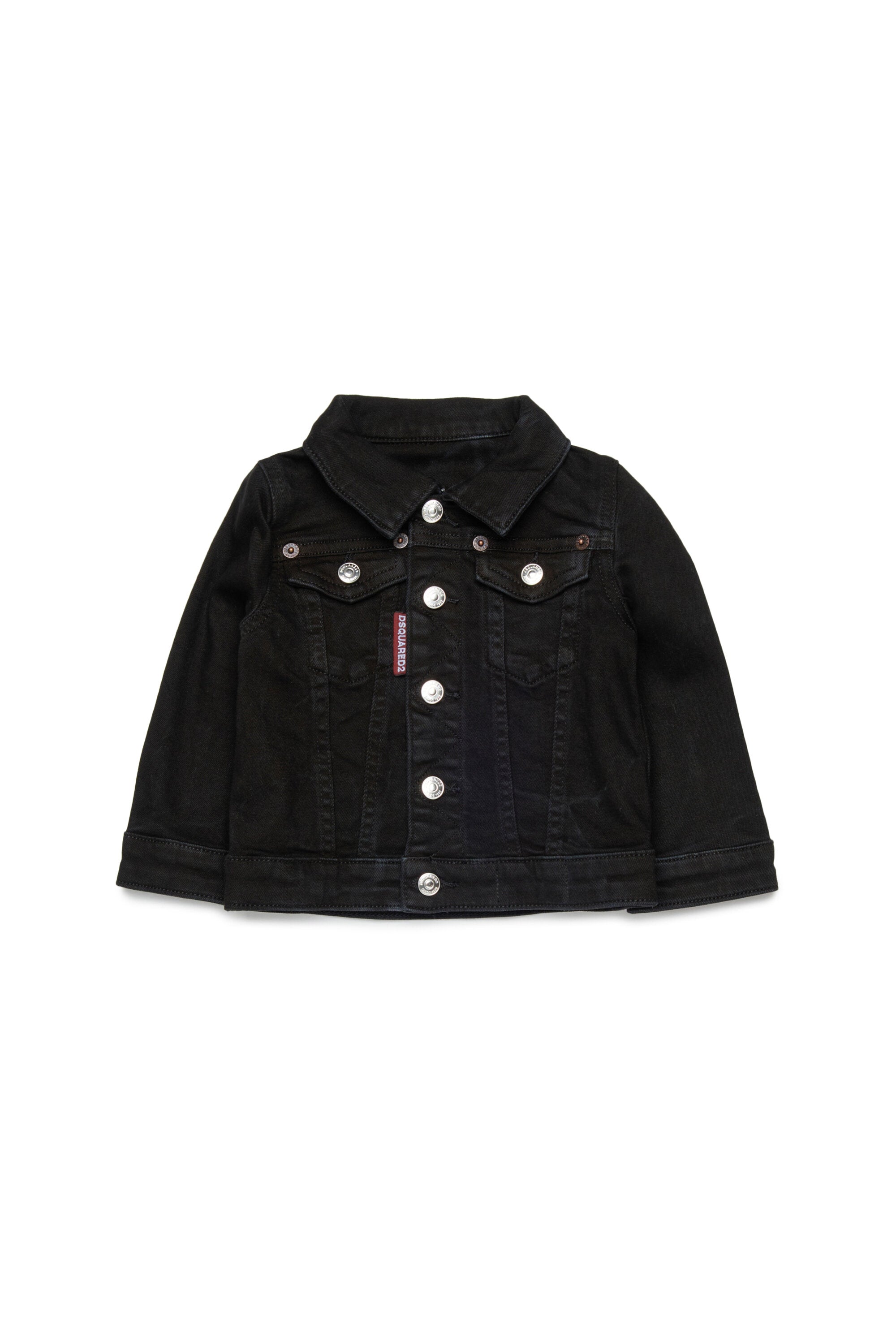 Denim jacket with printed logo