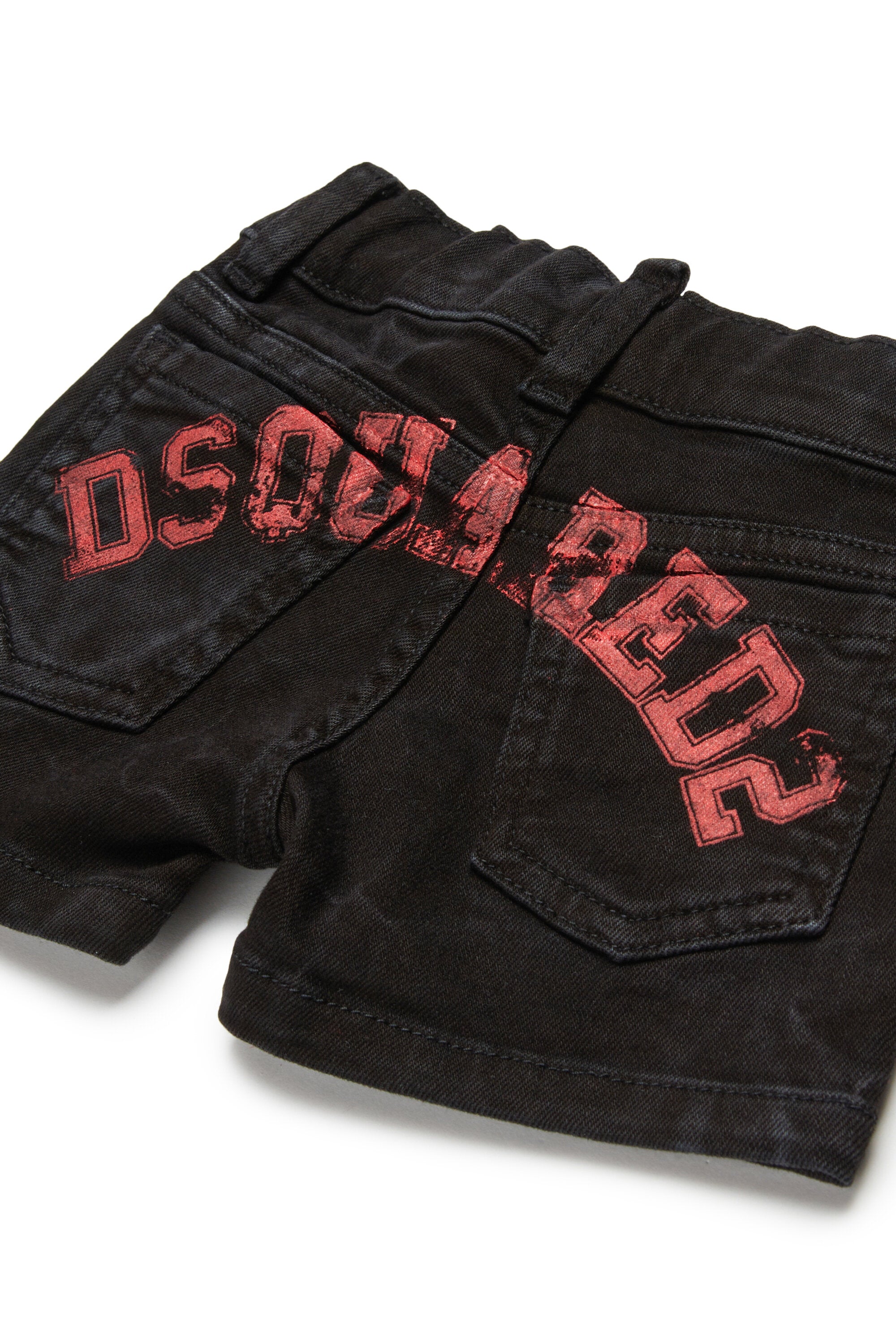 Denim shorts with logo