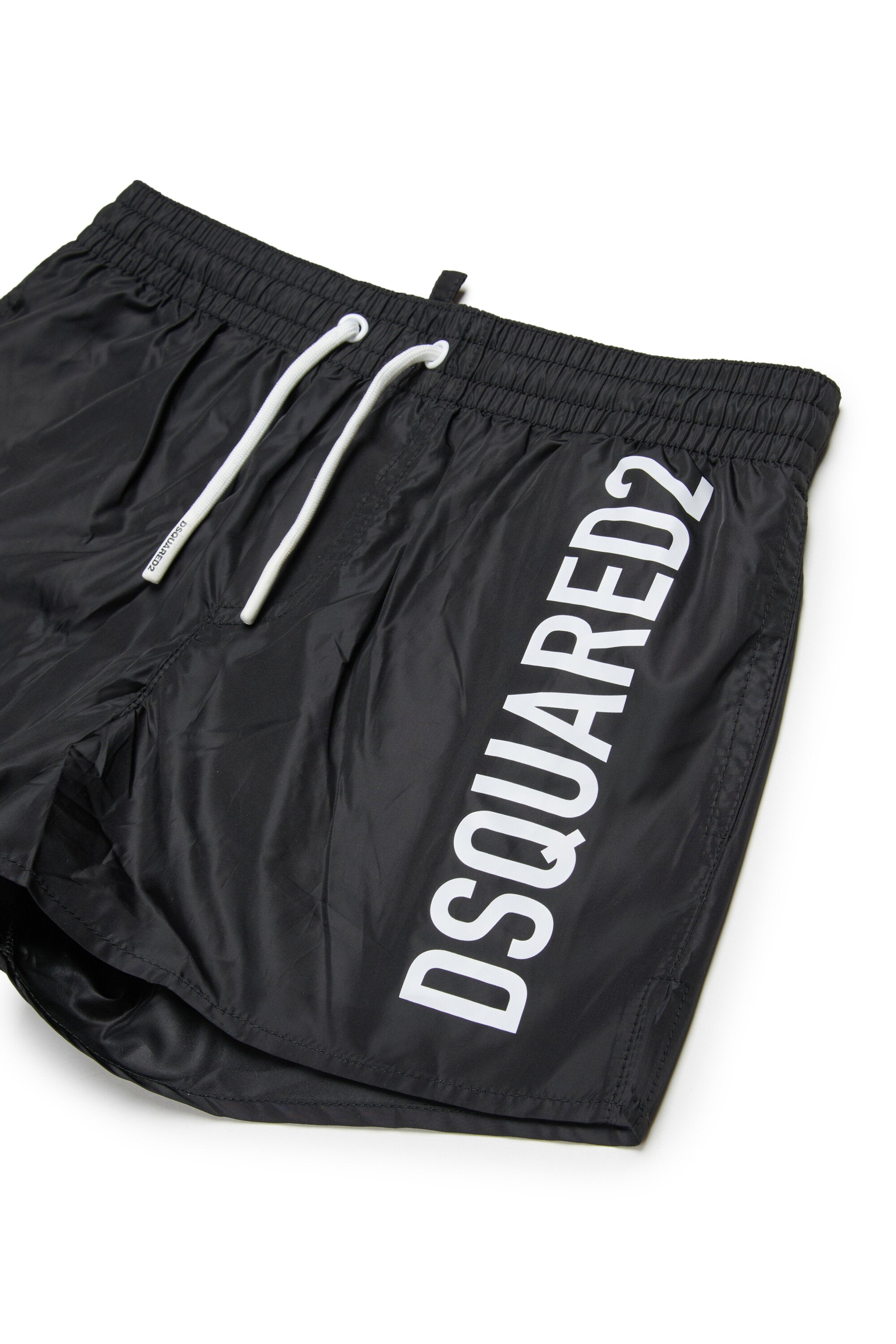 Boxer swim trunks with logo