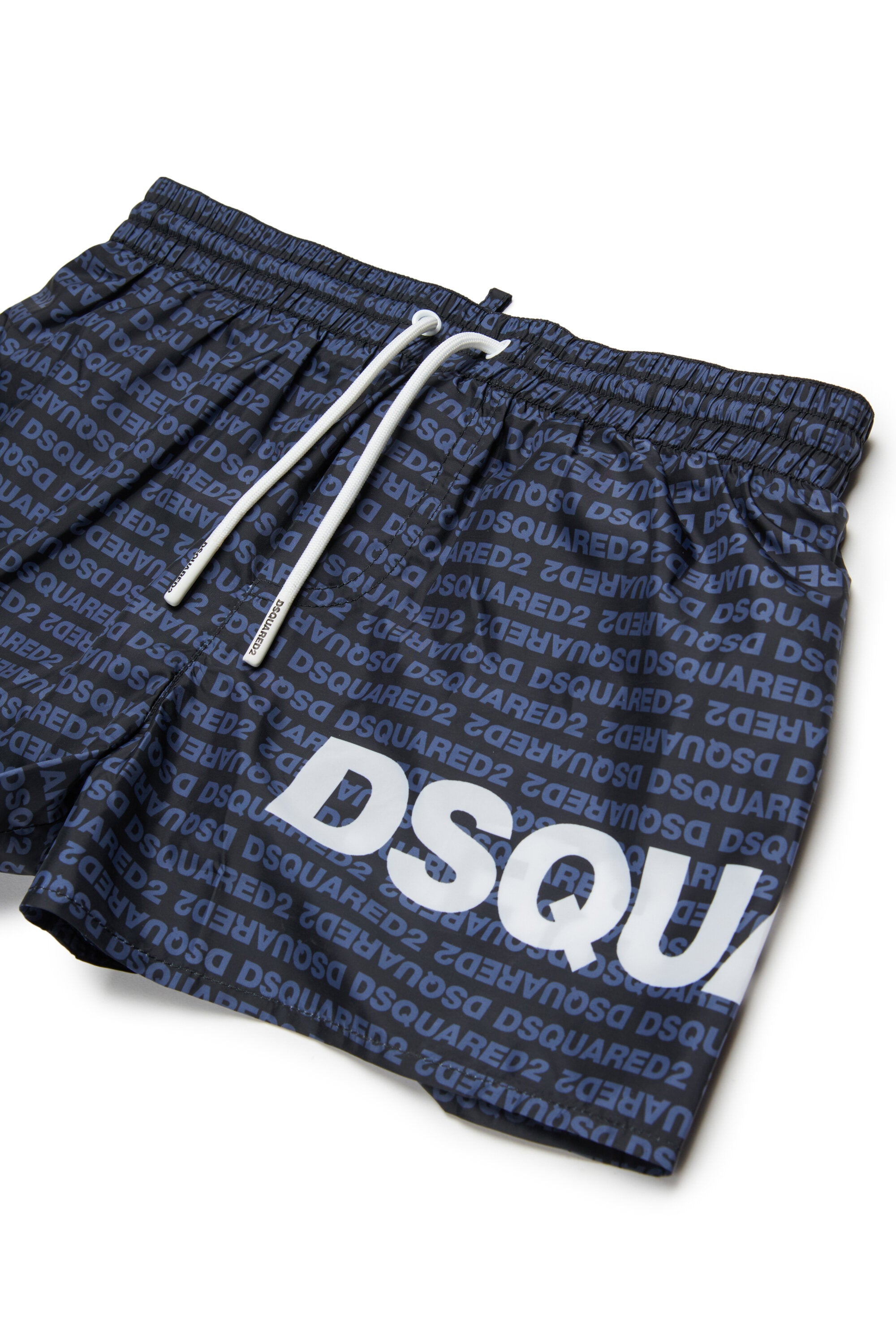 Boxer swim trunks with logo