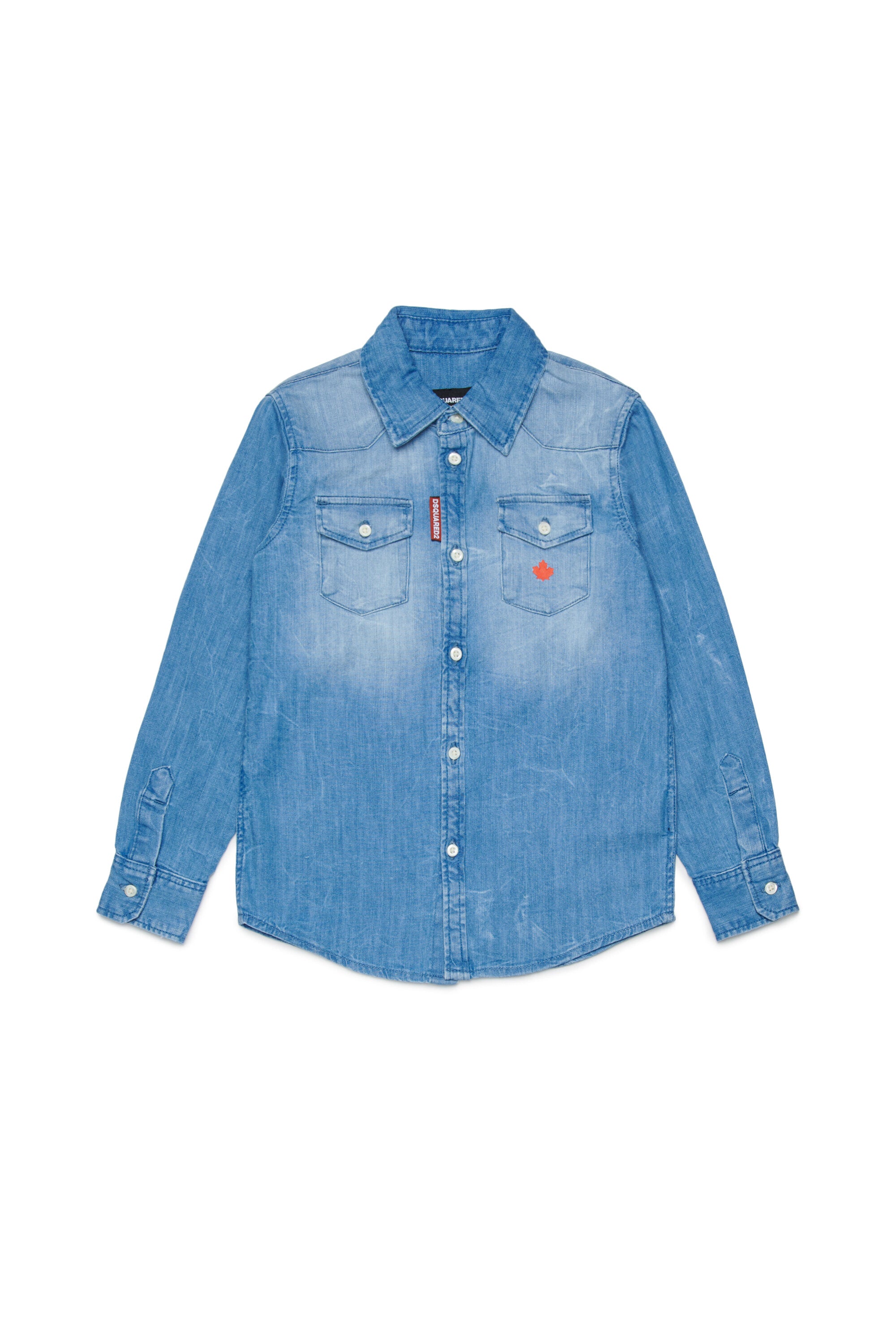 Camisa vaquera con logo