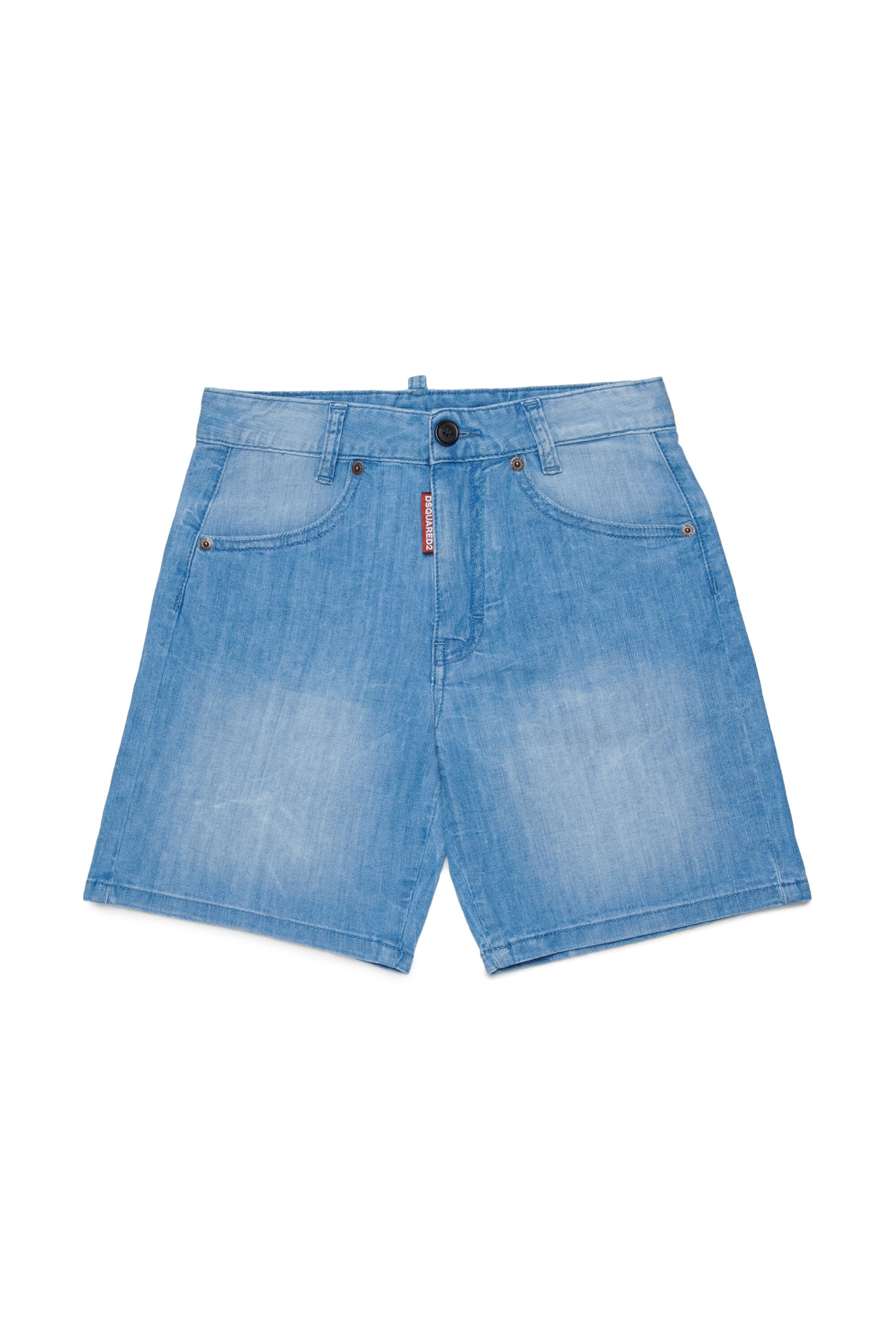 Light wash denim shorts