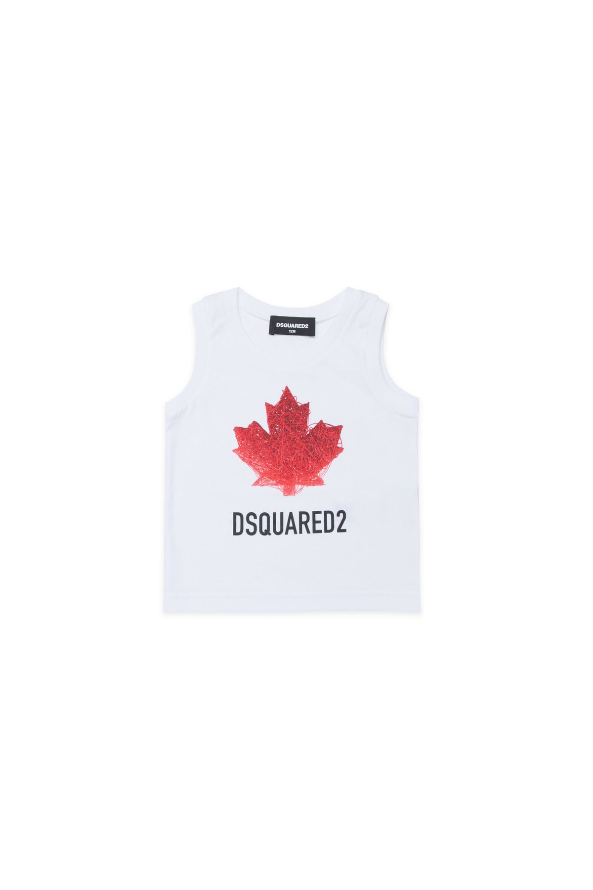 Sleeveless T-shirt with logo