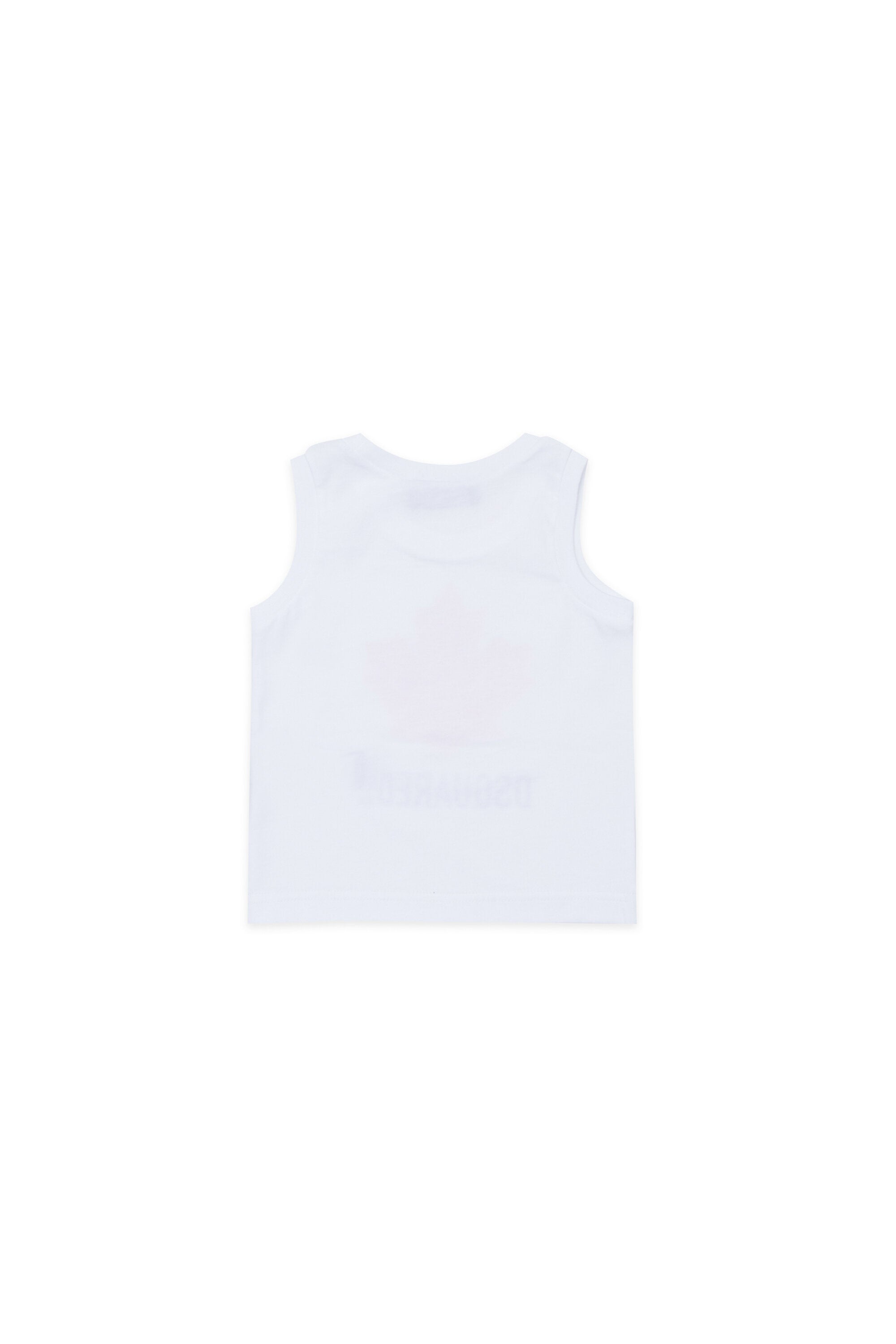 Sleeveless T-shirt with logo